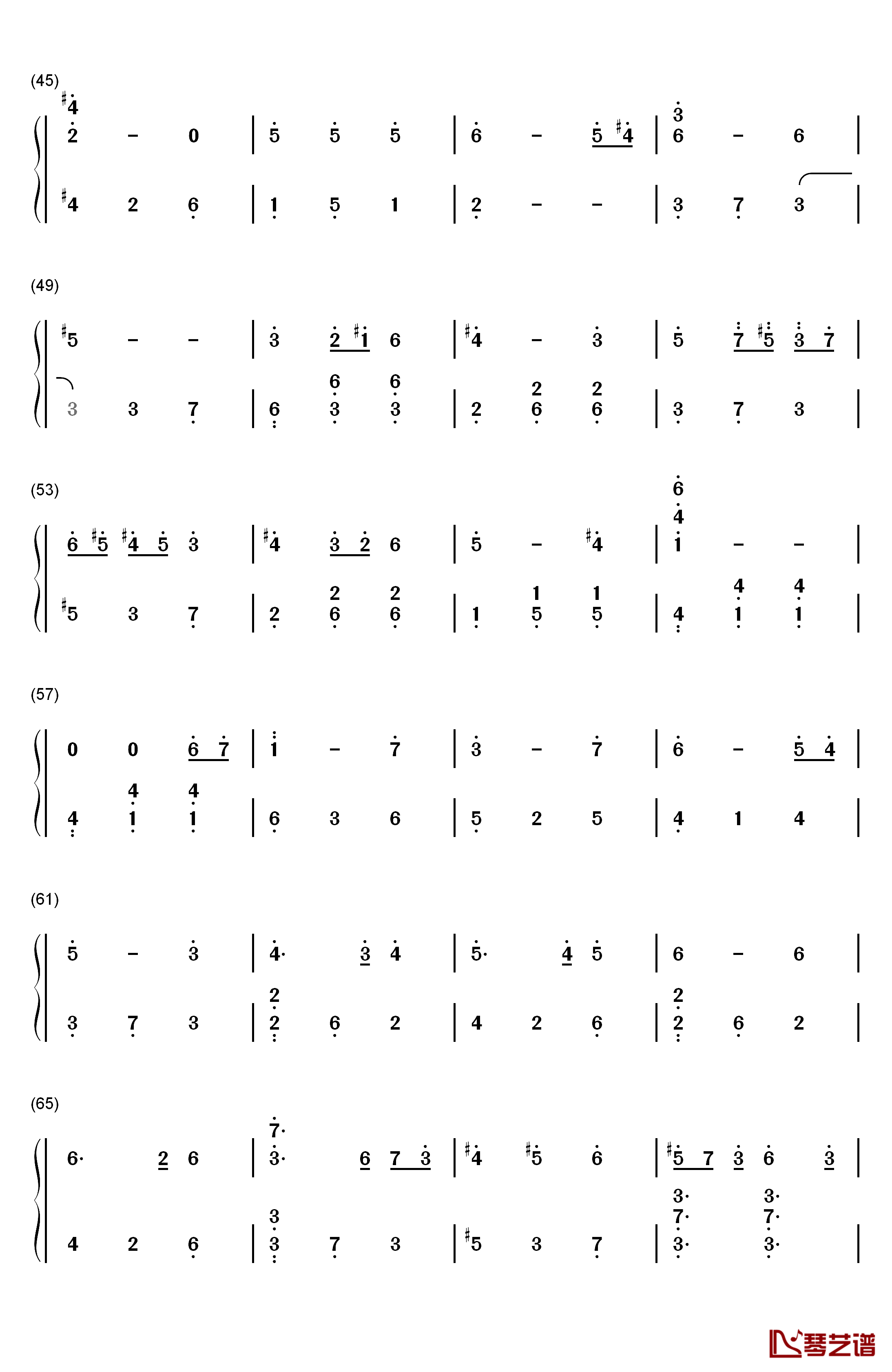 Secret Sky钢琴简谱-数字双手-MICHI3