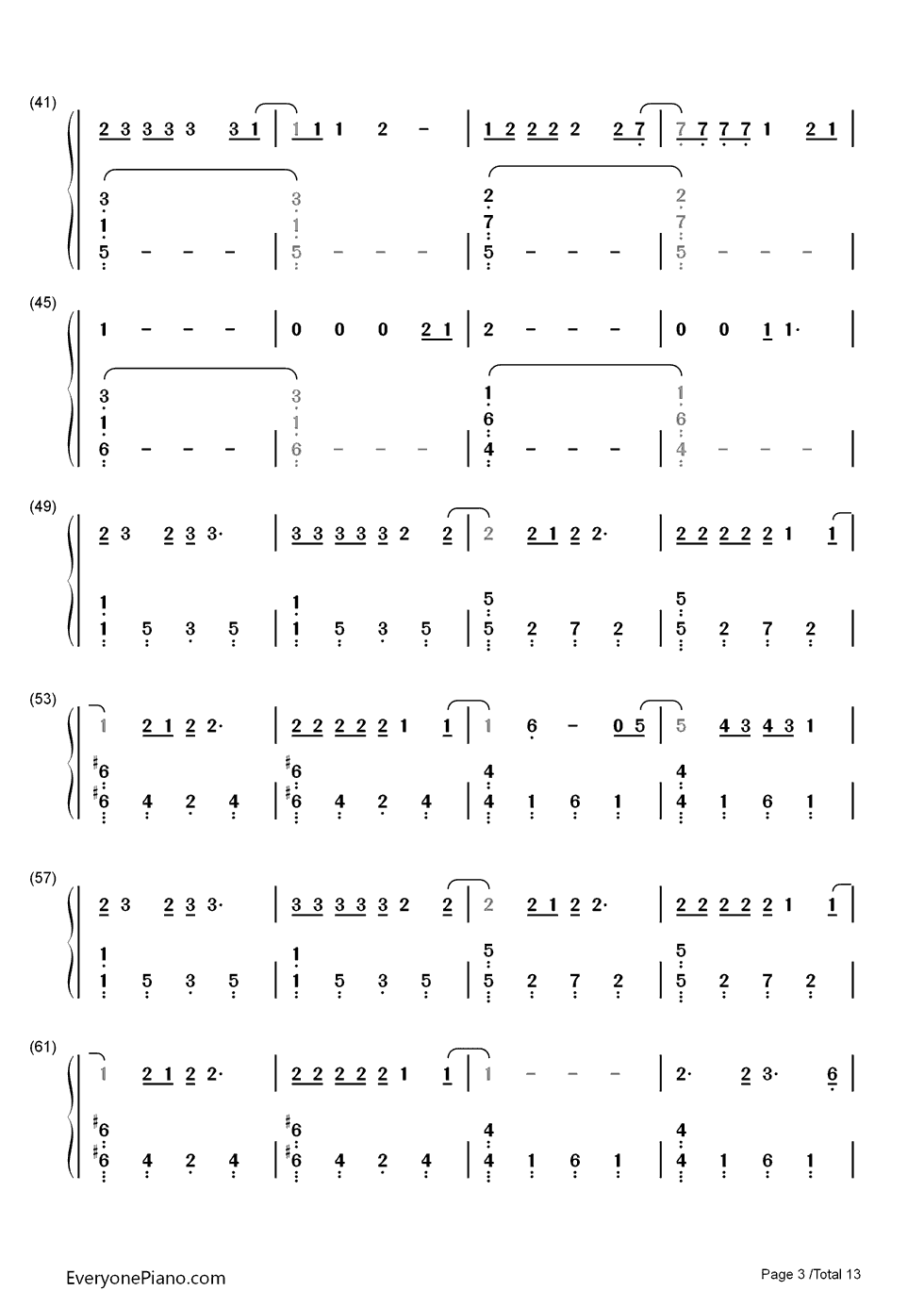 Up and Up钢琴简谱-数字双手-Coldplay3