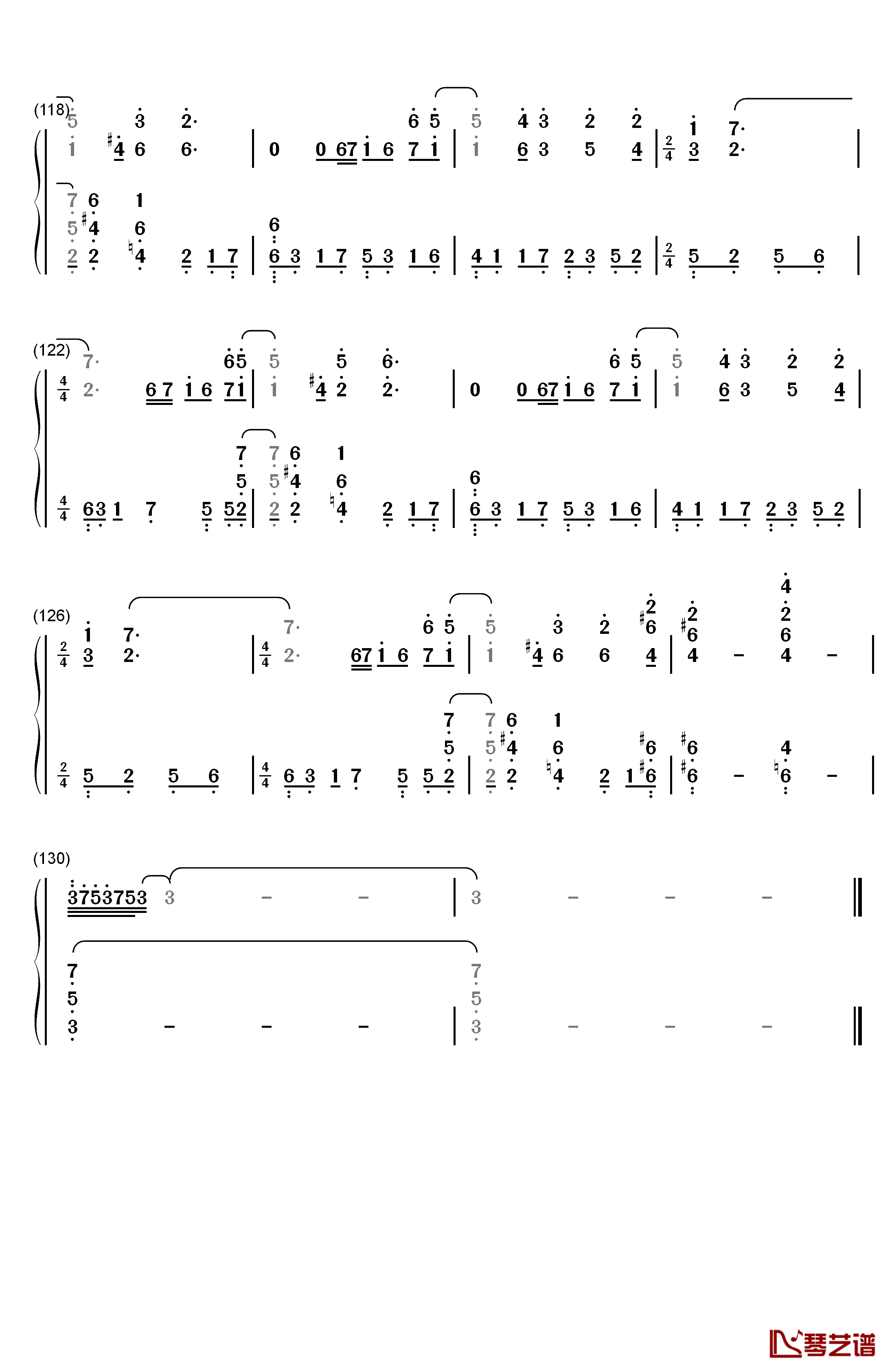 Cirice钢琴简谱-数字双手-Ghost7