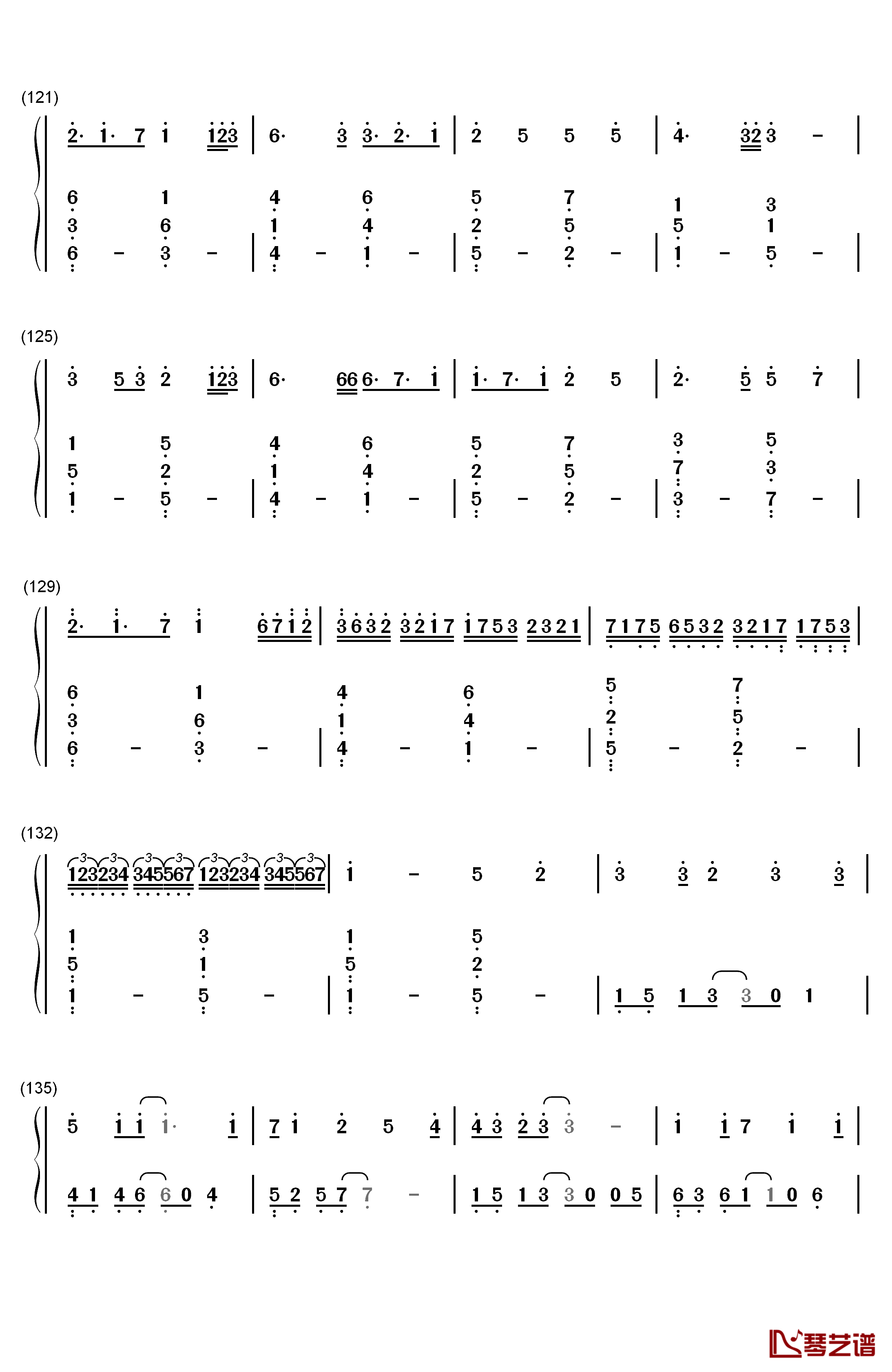 Letter song钢琴简谱-数字双手-Doriko6