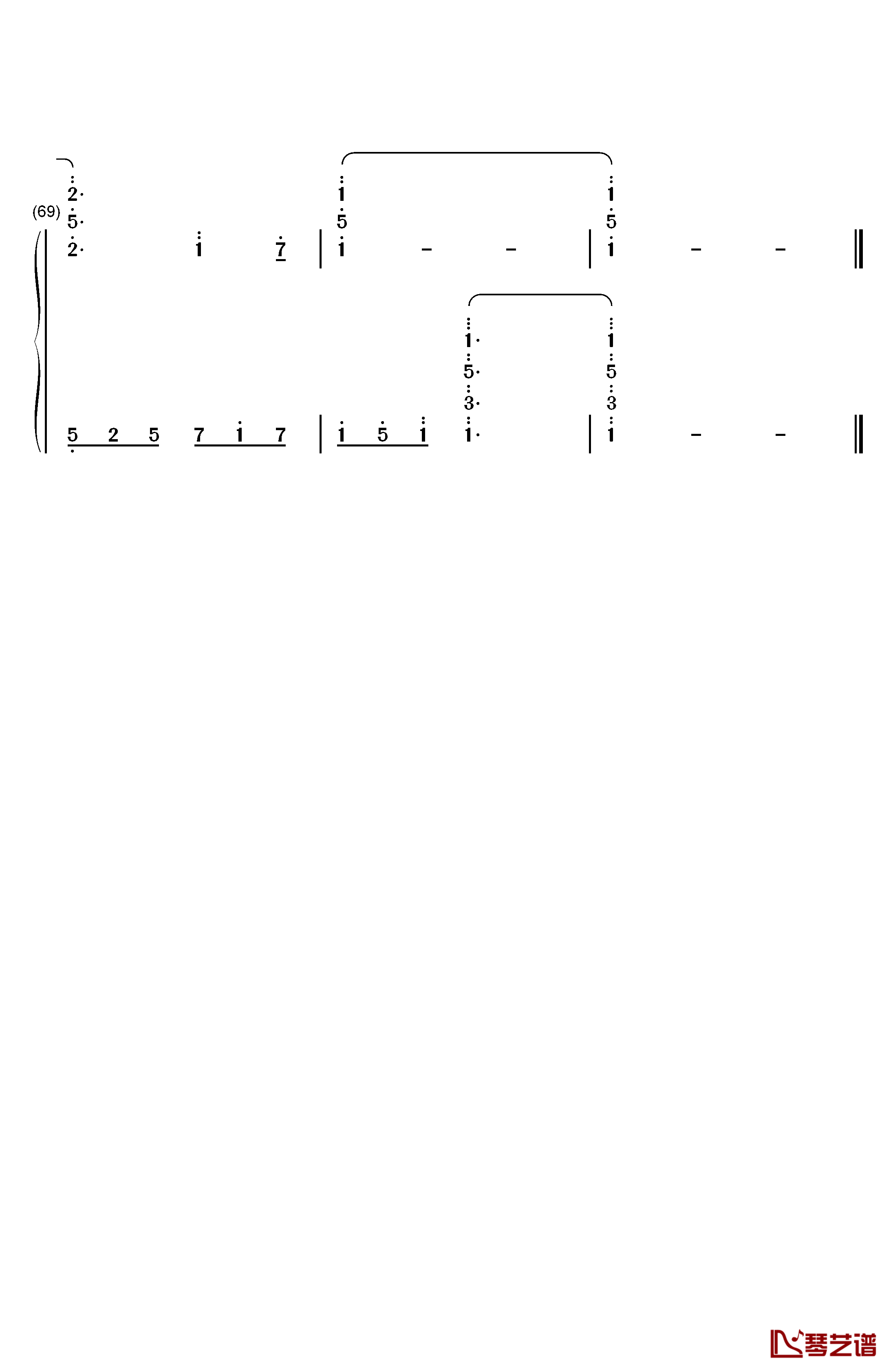 莉莉安钢琴简谱-数字双手-宋冬野4