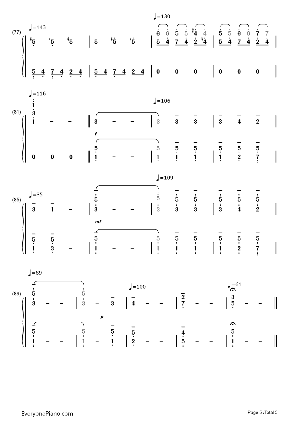 Dawn钢琴简谱-数字双手-Dario Marianelli5