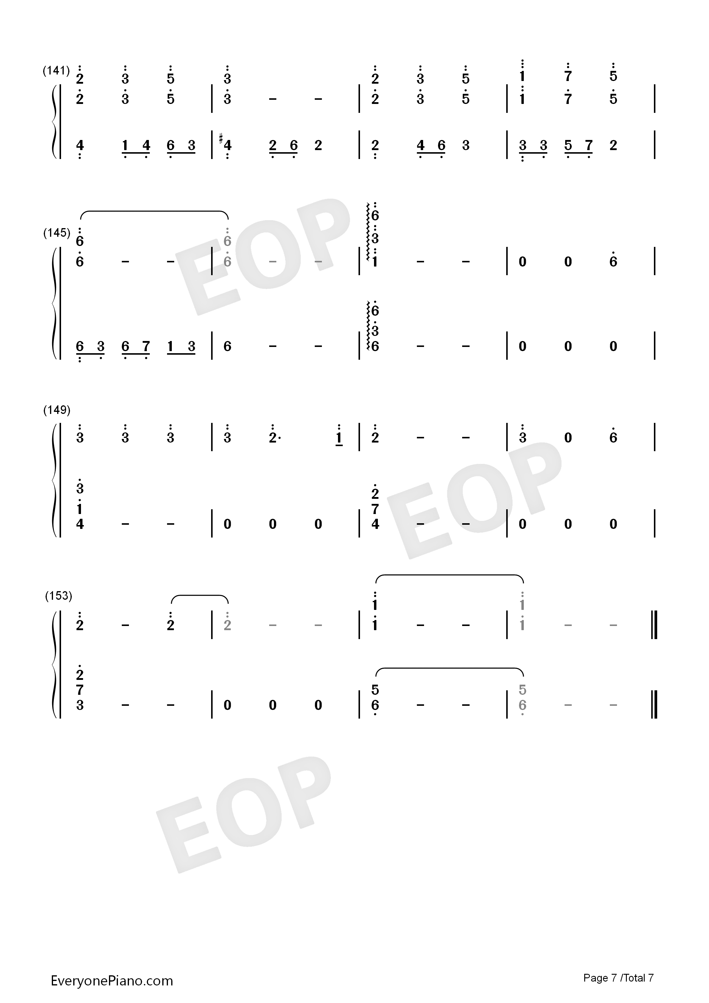 锦鲤抄钢琴版钢琴简谱-云の泣  银临演唱7