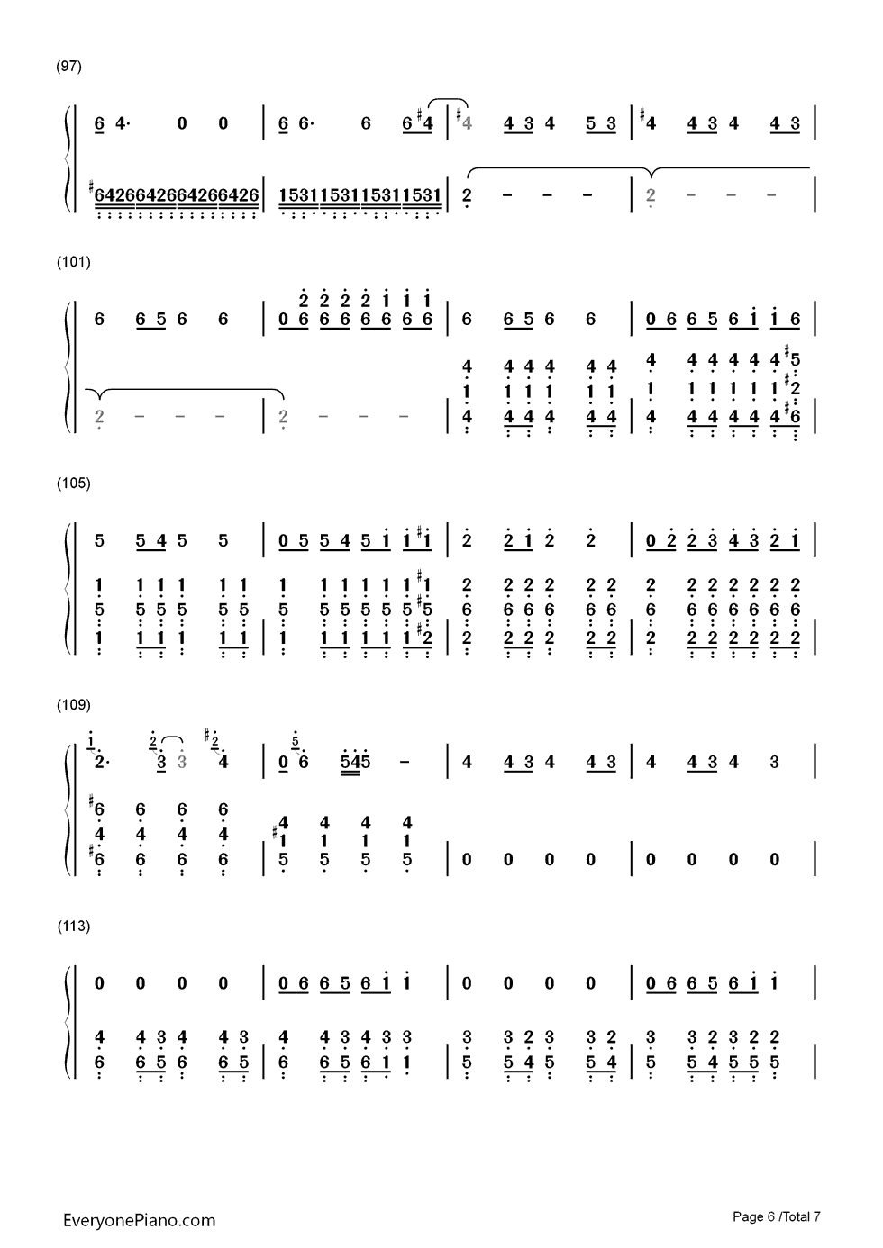 Na Na Na (Na Na Na Na Na Na Na Na Na)钢琴简谱-My Chemical Romance演唱6