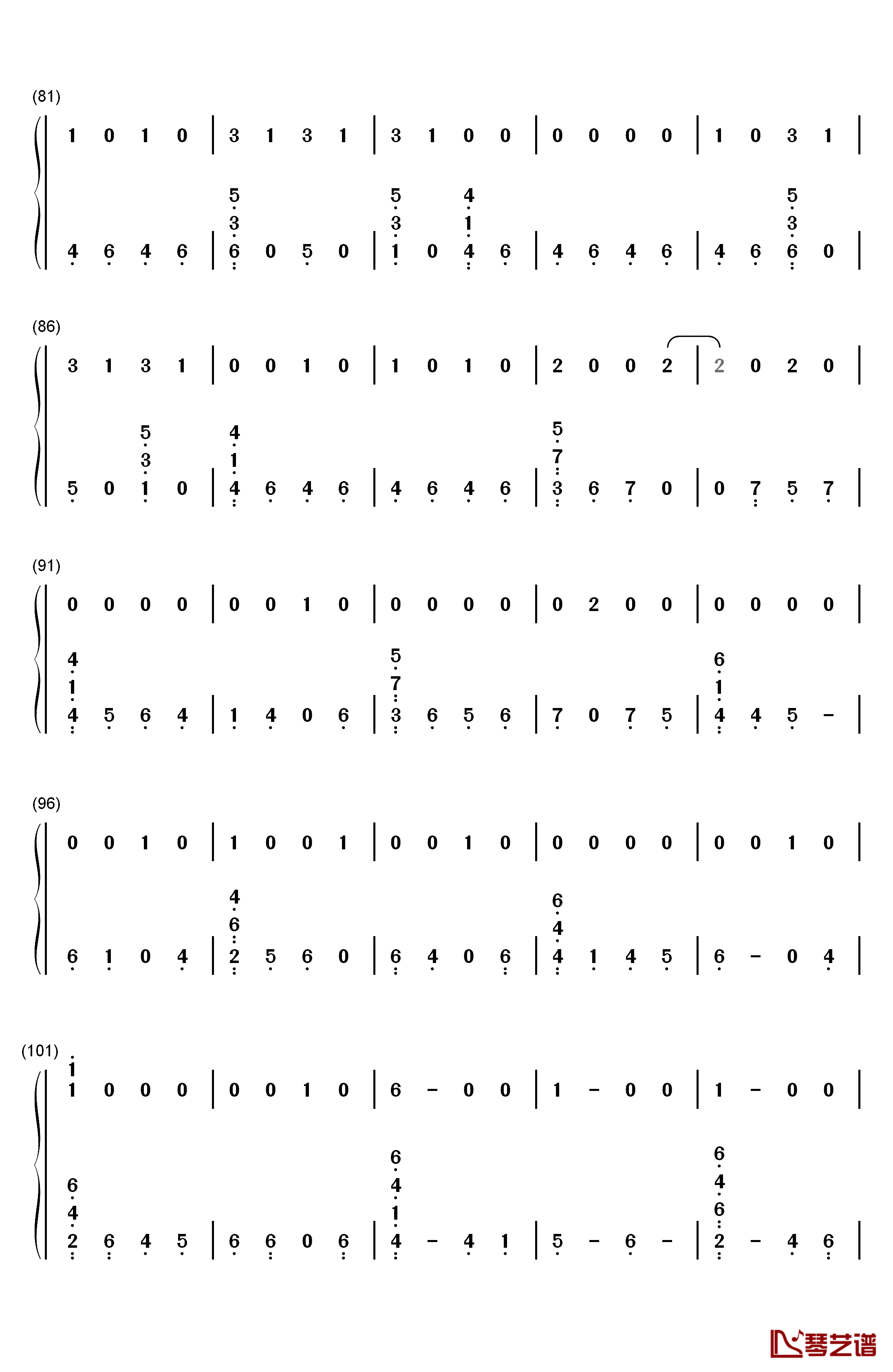 Hostage钢琴简谱-数字双手-Billie Eilish4