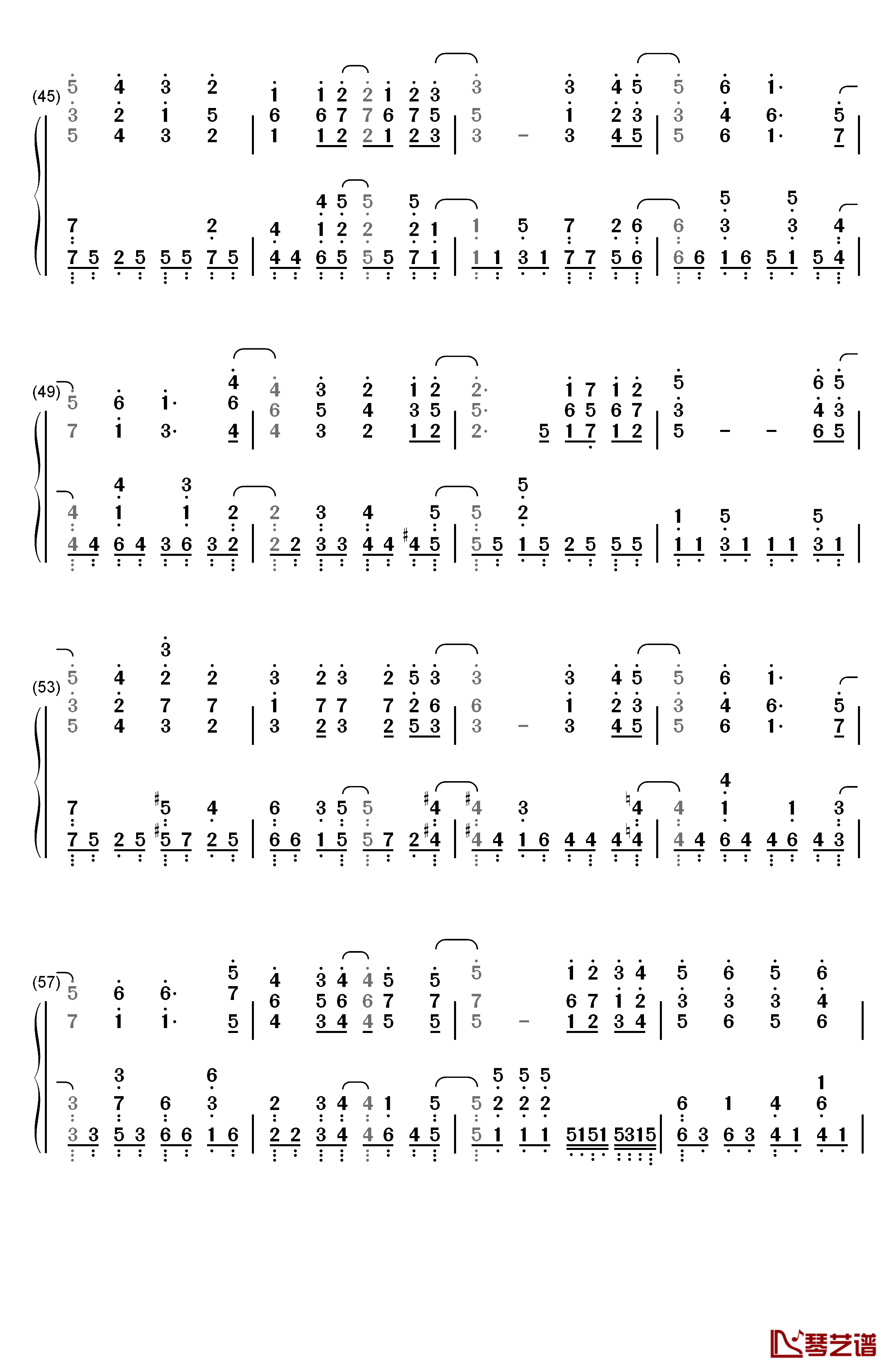 仆らは今のなかで钢琴简谱-数字双手-μ's4