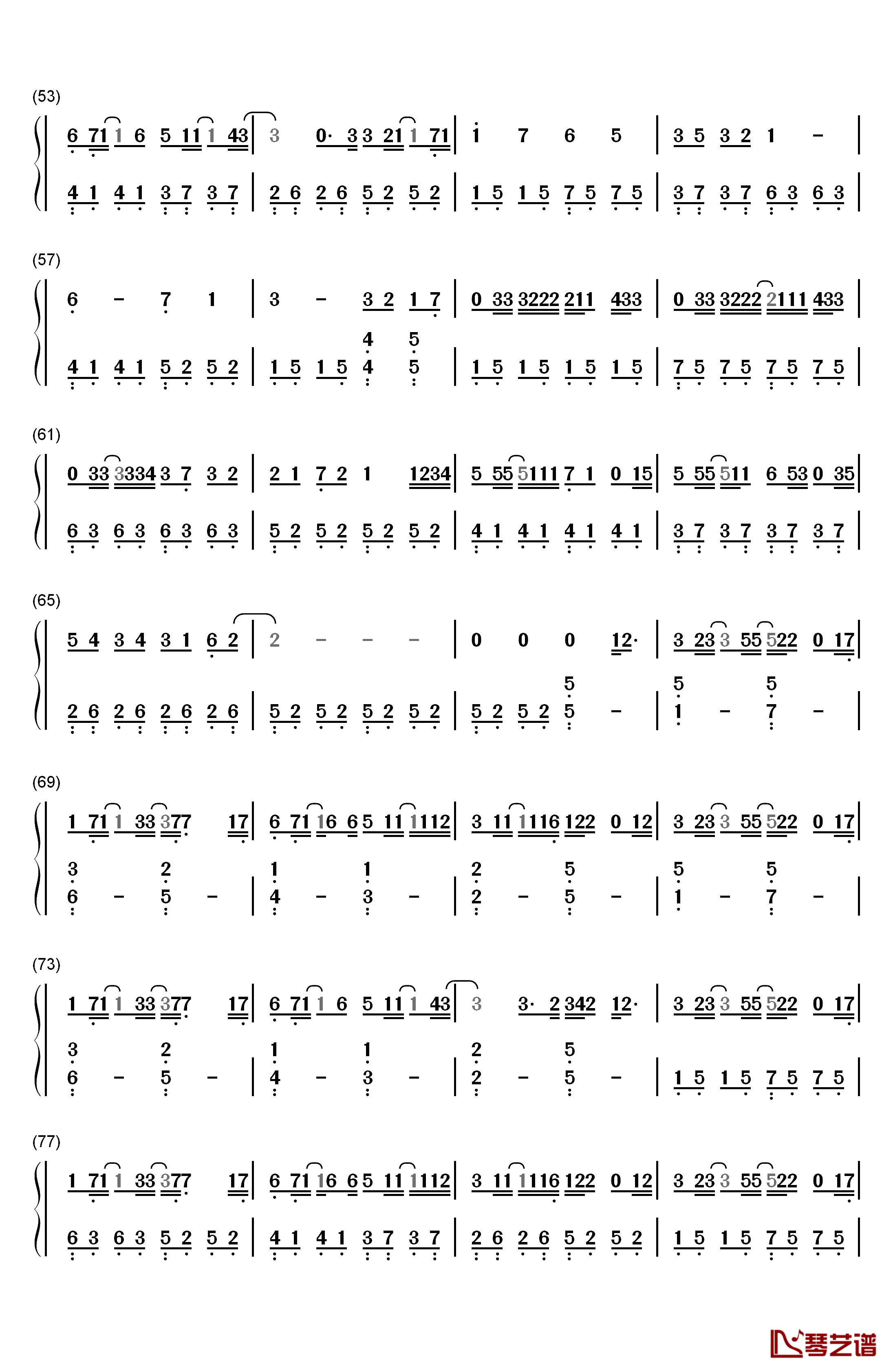 素敵なことがあなたを待っている钢琴简谱-数字双手-藤田麻衣子3