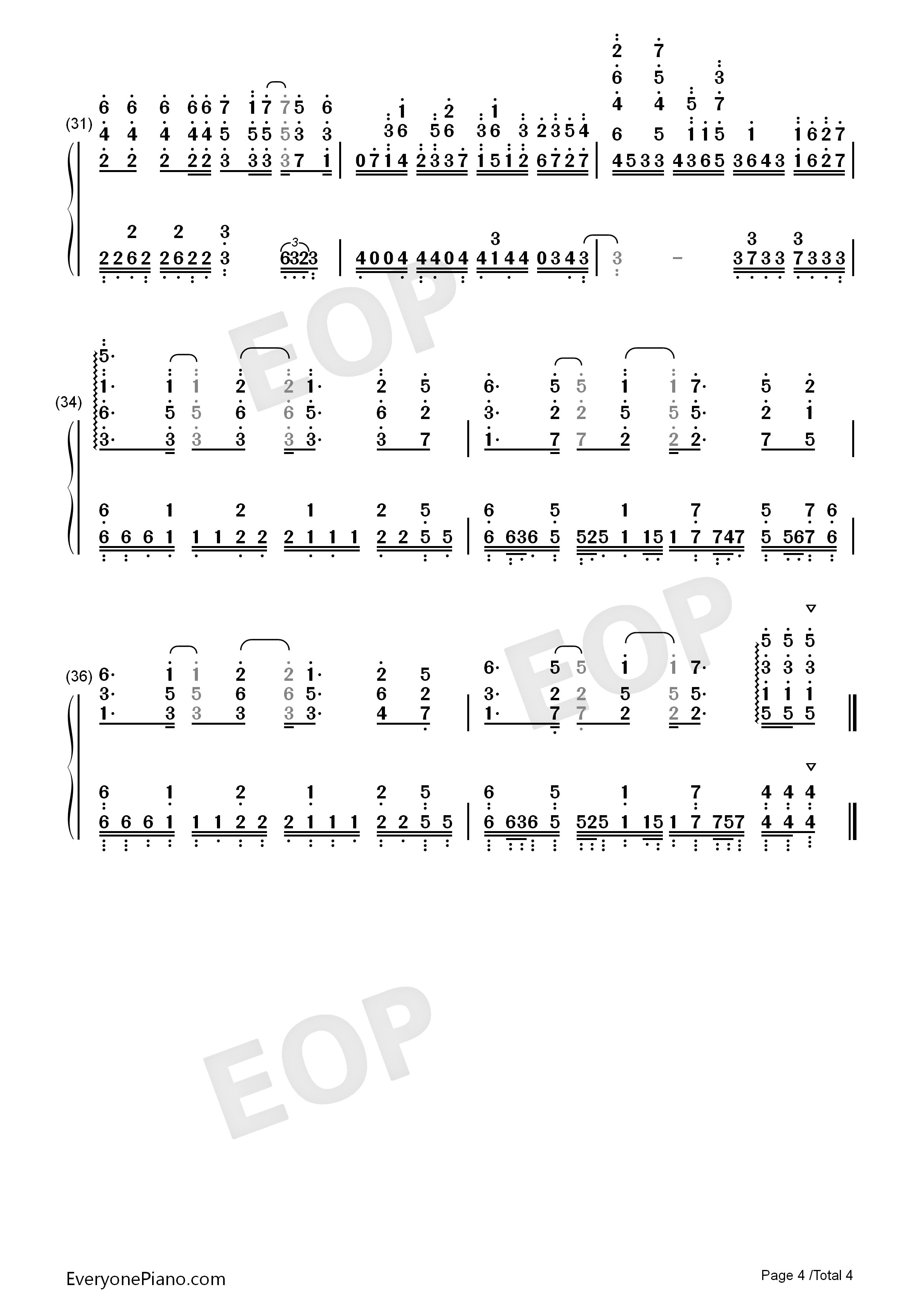 Resister钢琴简谱-ASCA演唱4