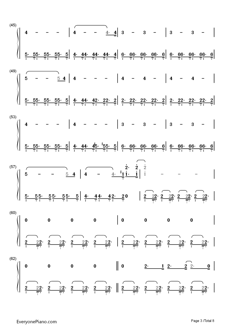 Uprising钢琴简谱-数字双手-Muse3