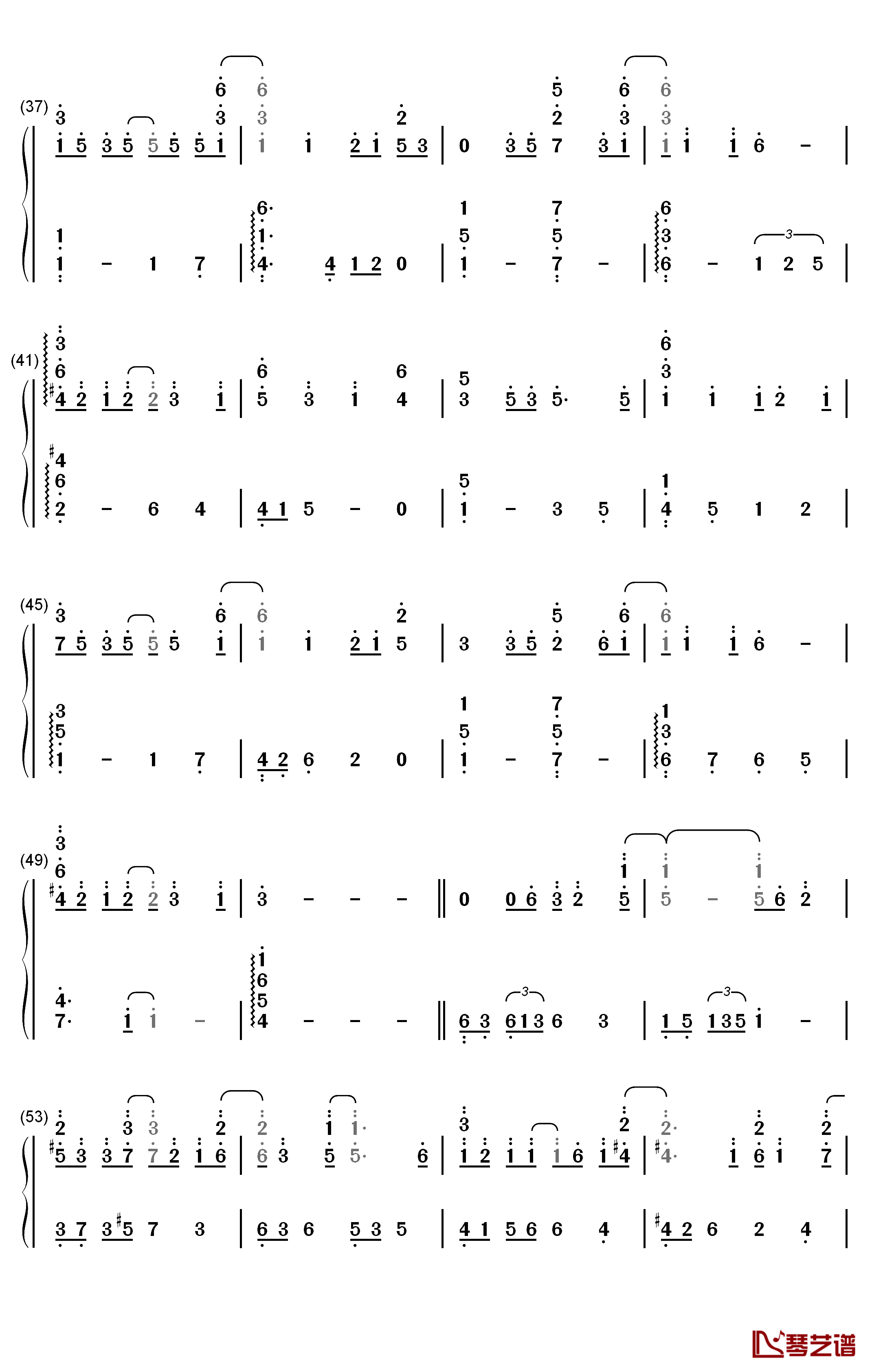 Half The World Away钢琴简谱-数字双手-Oasis3