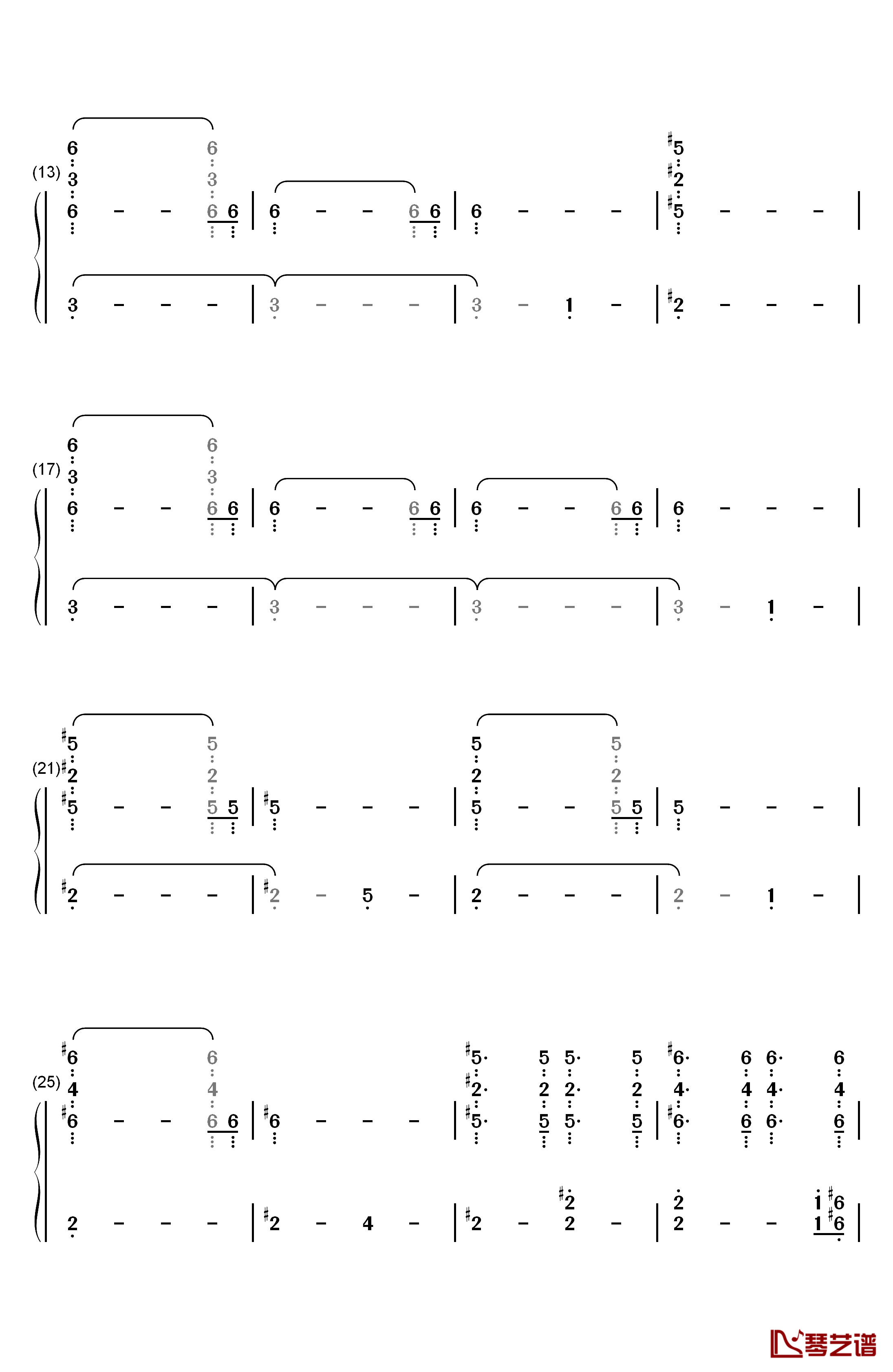 辐射4主题曲钢琴简谱-数字双手-Inon Zur2