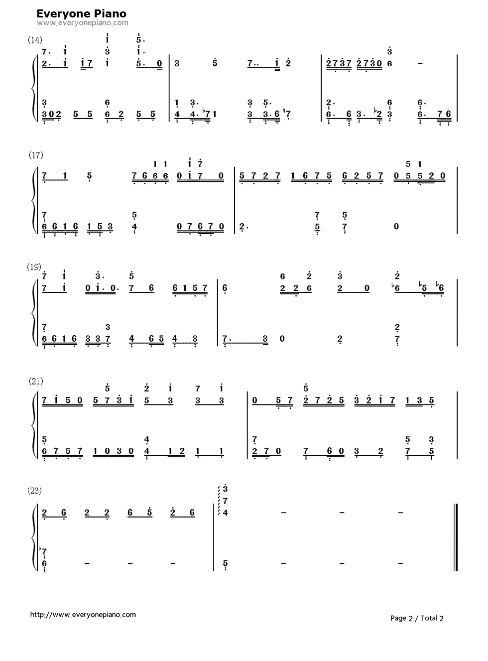 A calmly wind钢琴简谱-数字双手-战国兰斯2