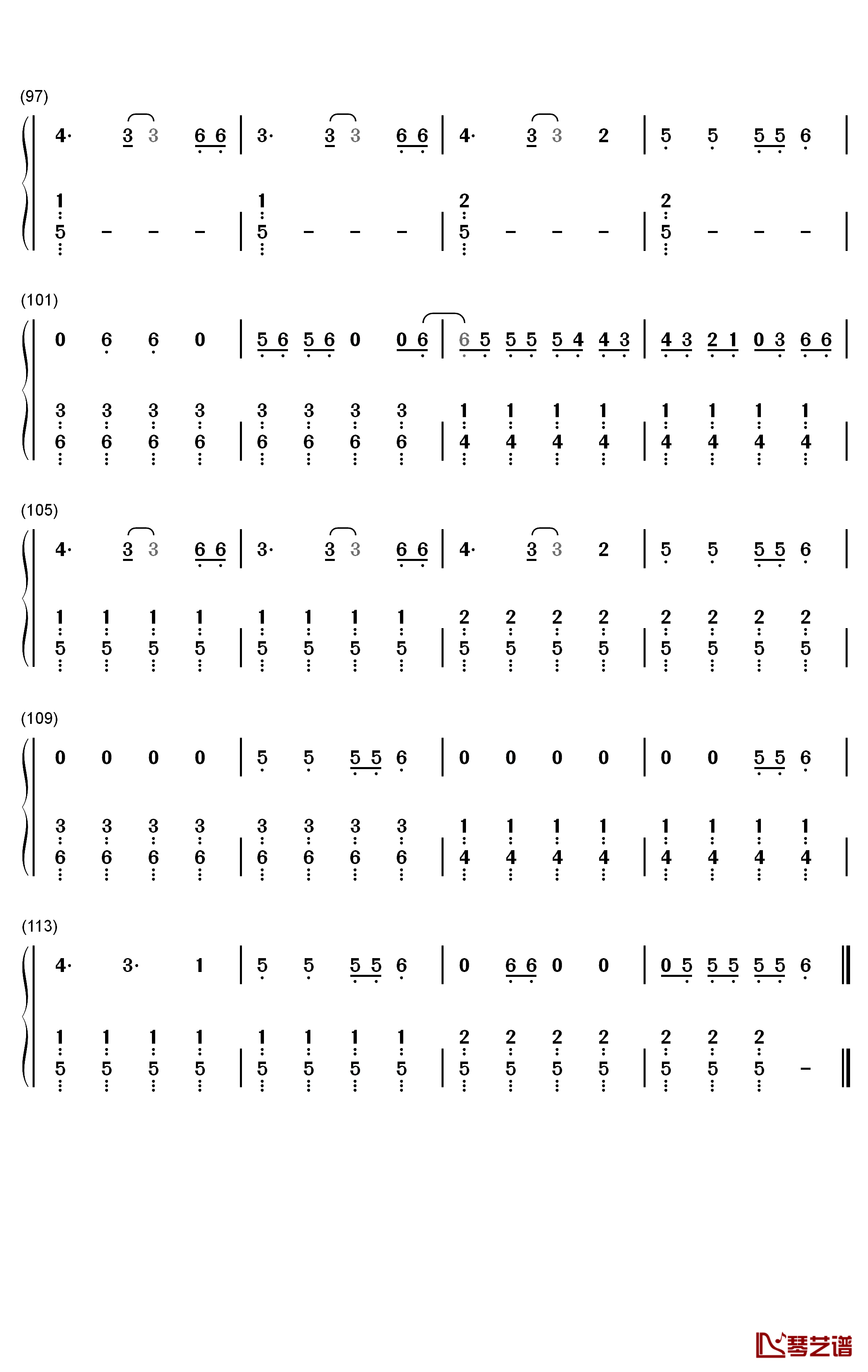 Physical钢琴简谱-数字双手-Dua Lipa5