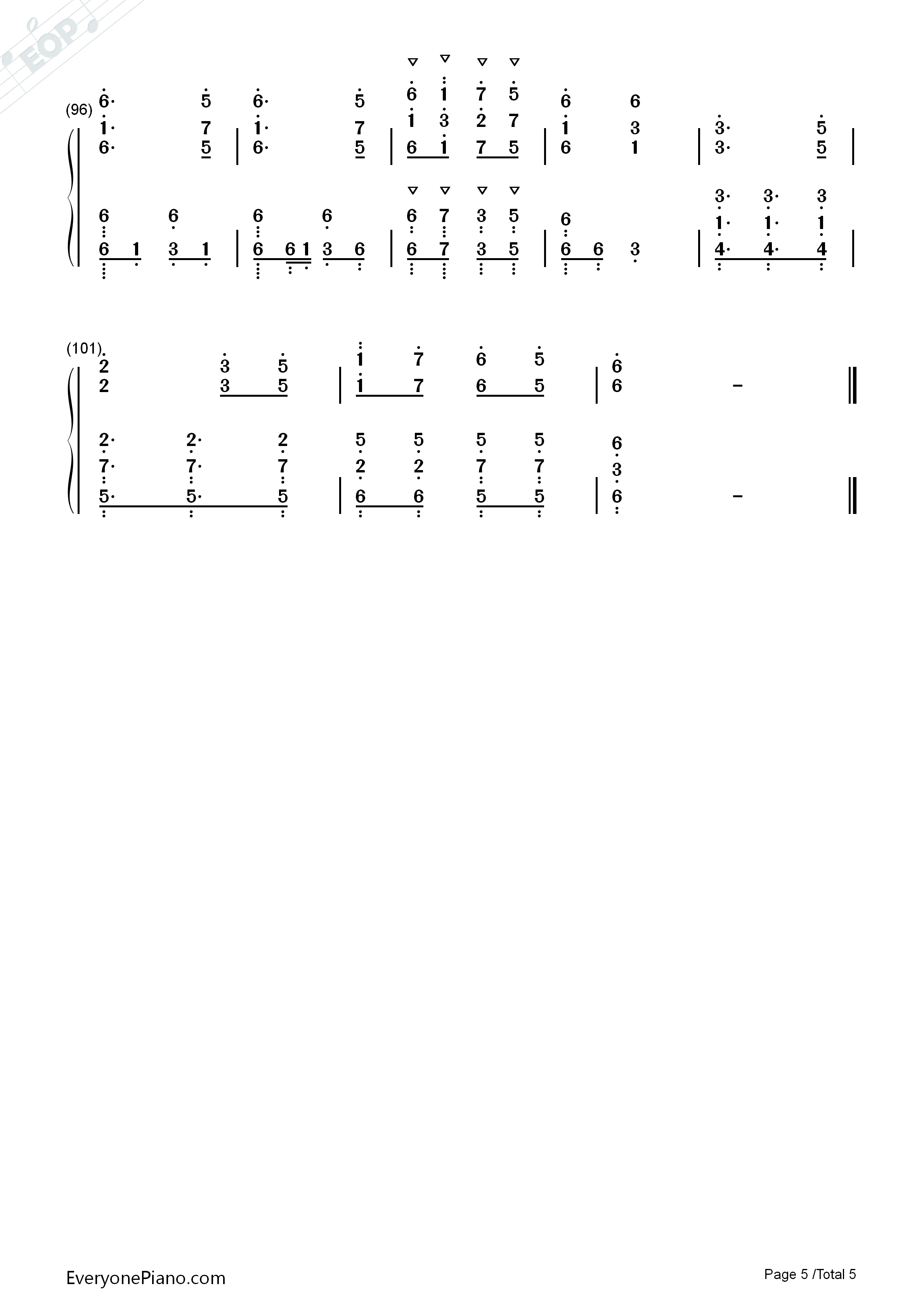 桃源恋歌钢琴简谱-GARNIDELIA演唱5