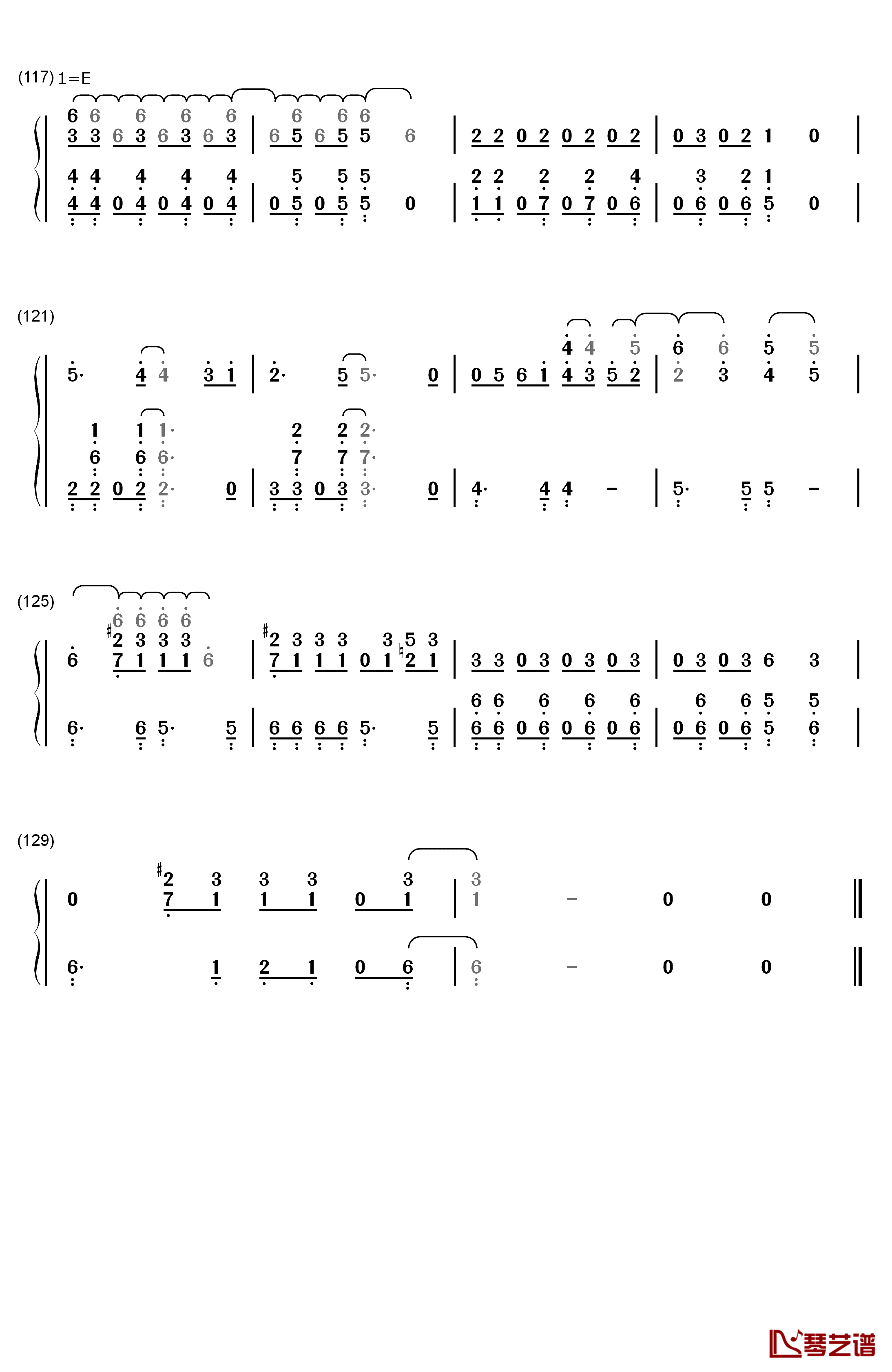 10年樱钢琴简谱-数字双手-AKB487