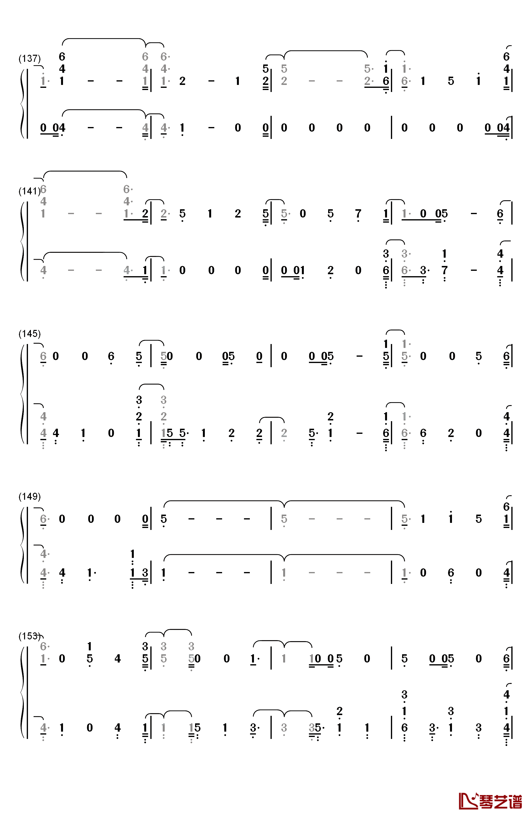 Back to You钢琴简谱-数字双手-Selena Gomez8