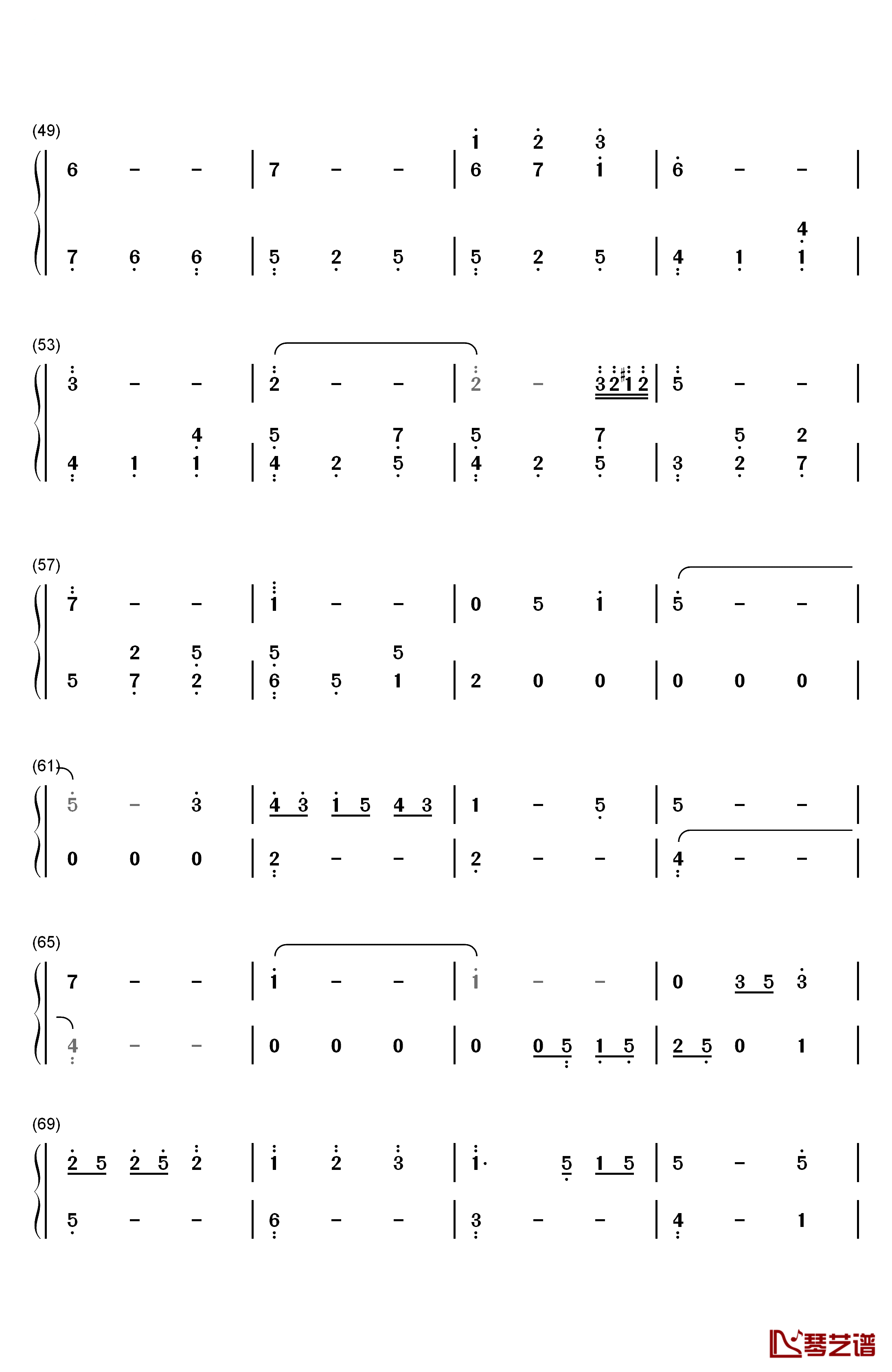 私の嘘 PianoSolo钢琴简谱-数字双手-横山克3