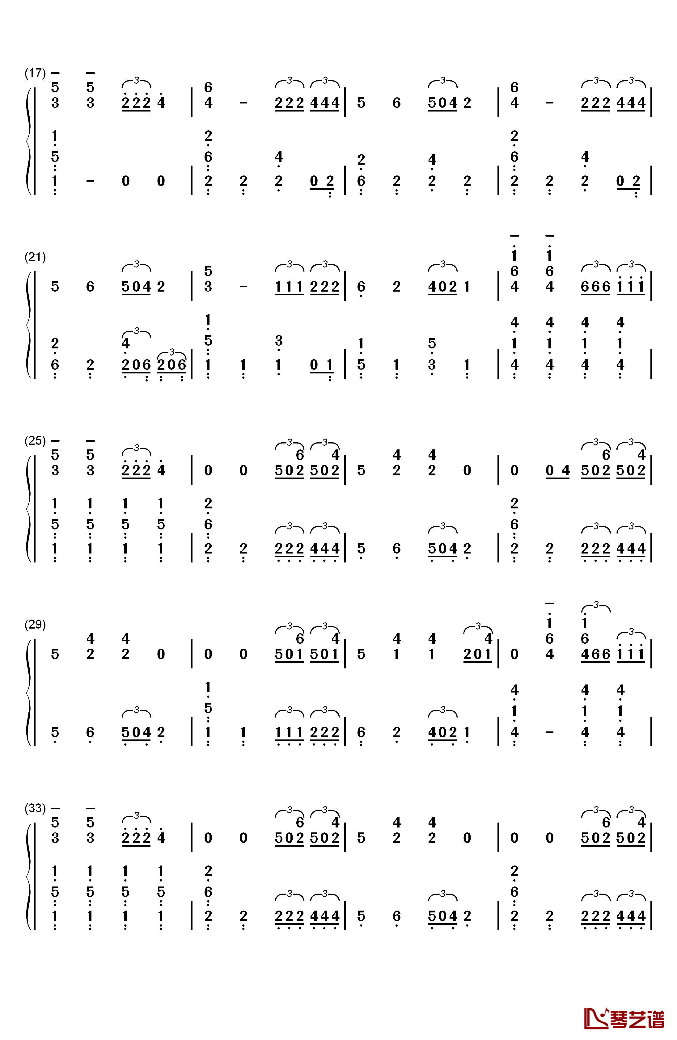 Sail钢琴简谱-数字双手-Awolnation2