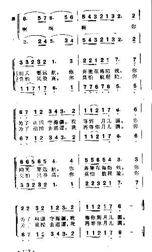 亲人送别金沙滩简谱1