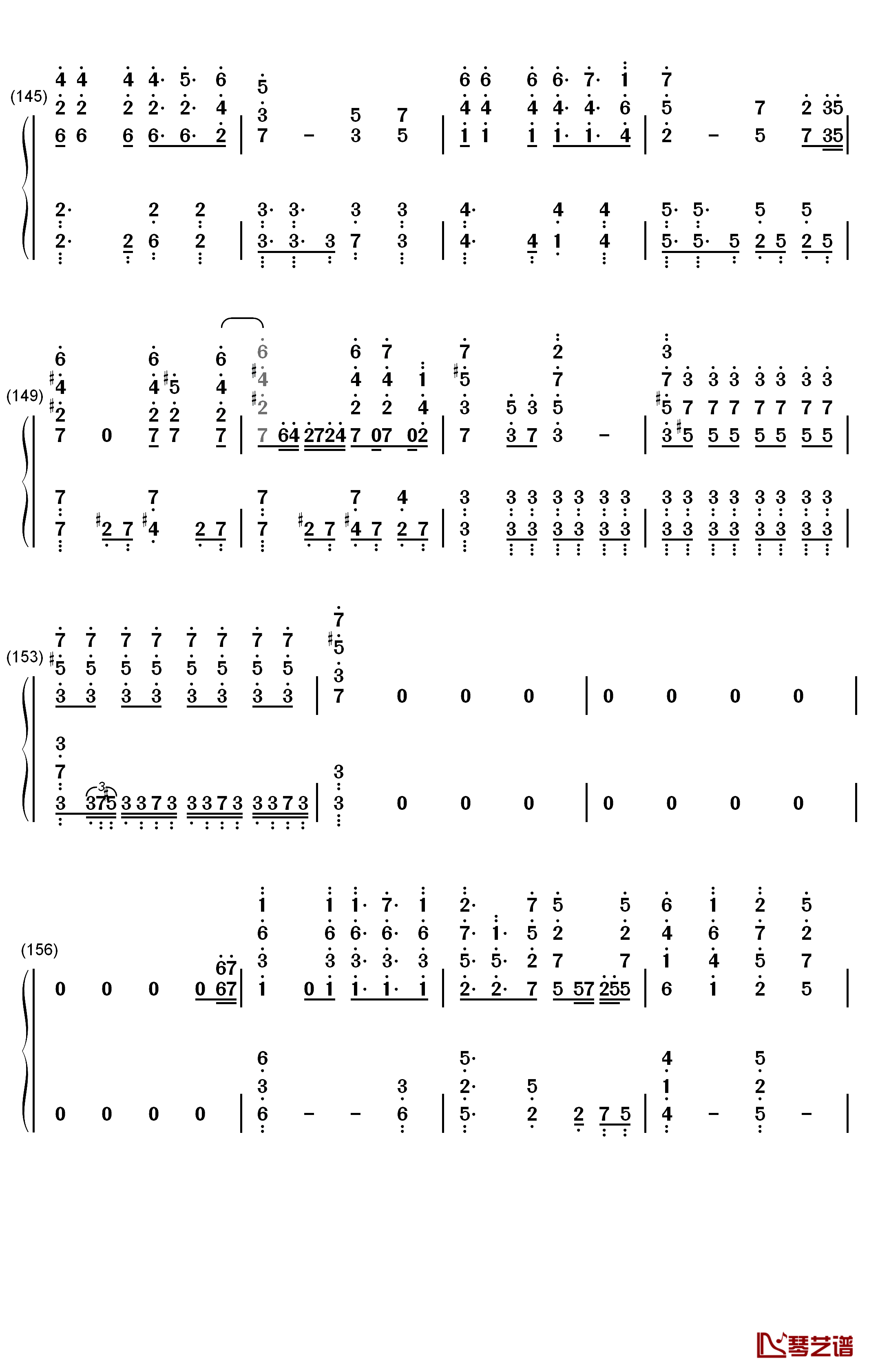 FIRE BIRD钢琴简谱-数字双手-Roselia11