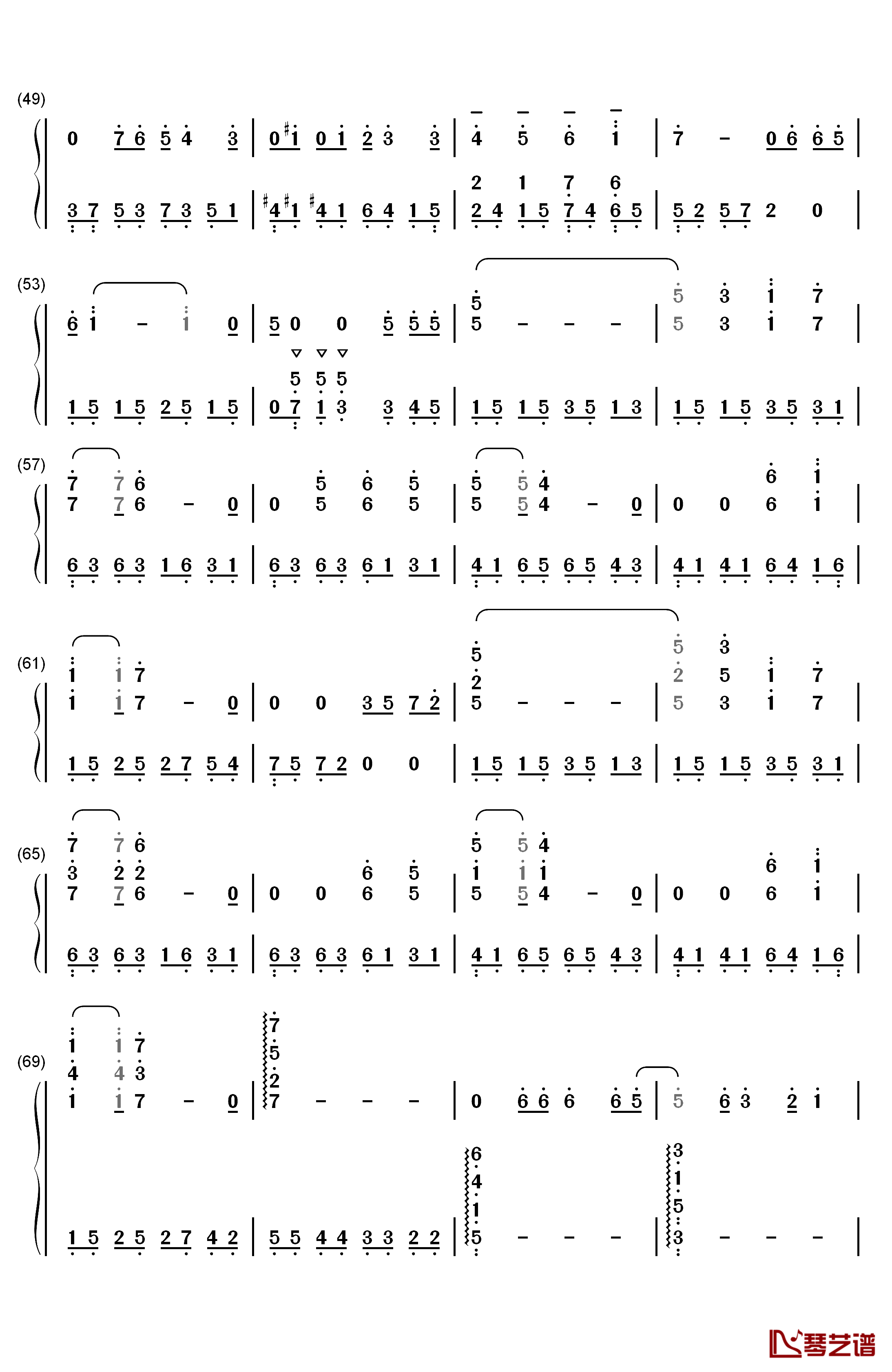 シークレットグラフィティー钢琴简谱-数字双手-乃木坂463