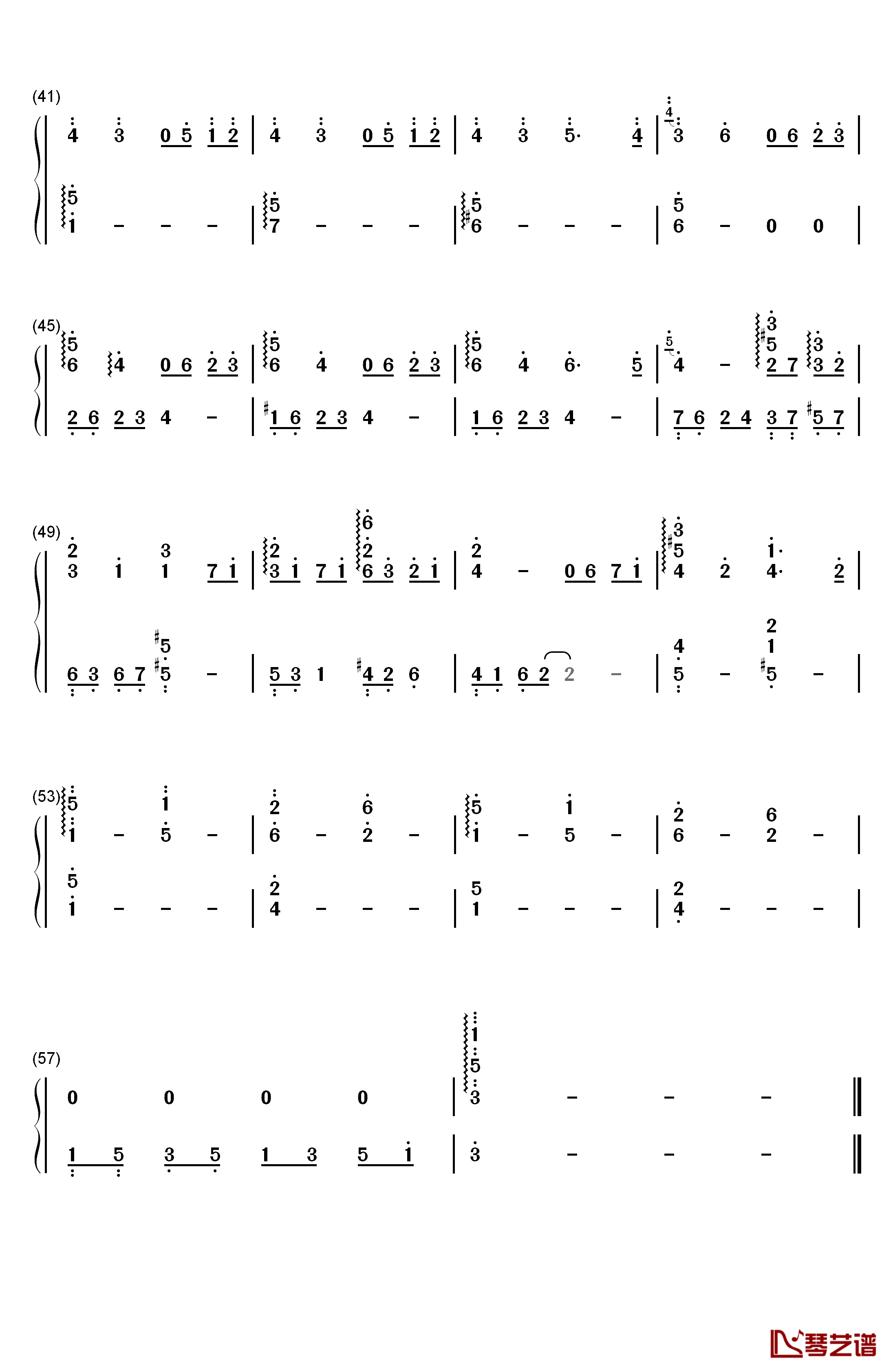 朝ごはんの歌钢琴简谱-数字双手-手嶌葵3