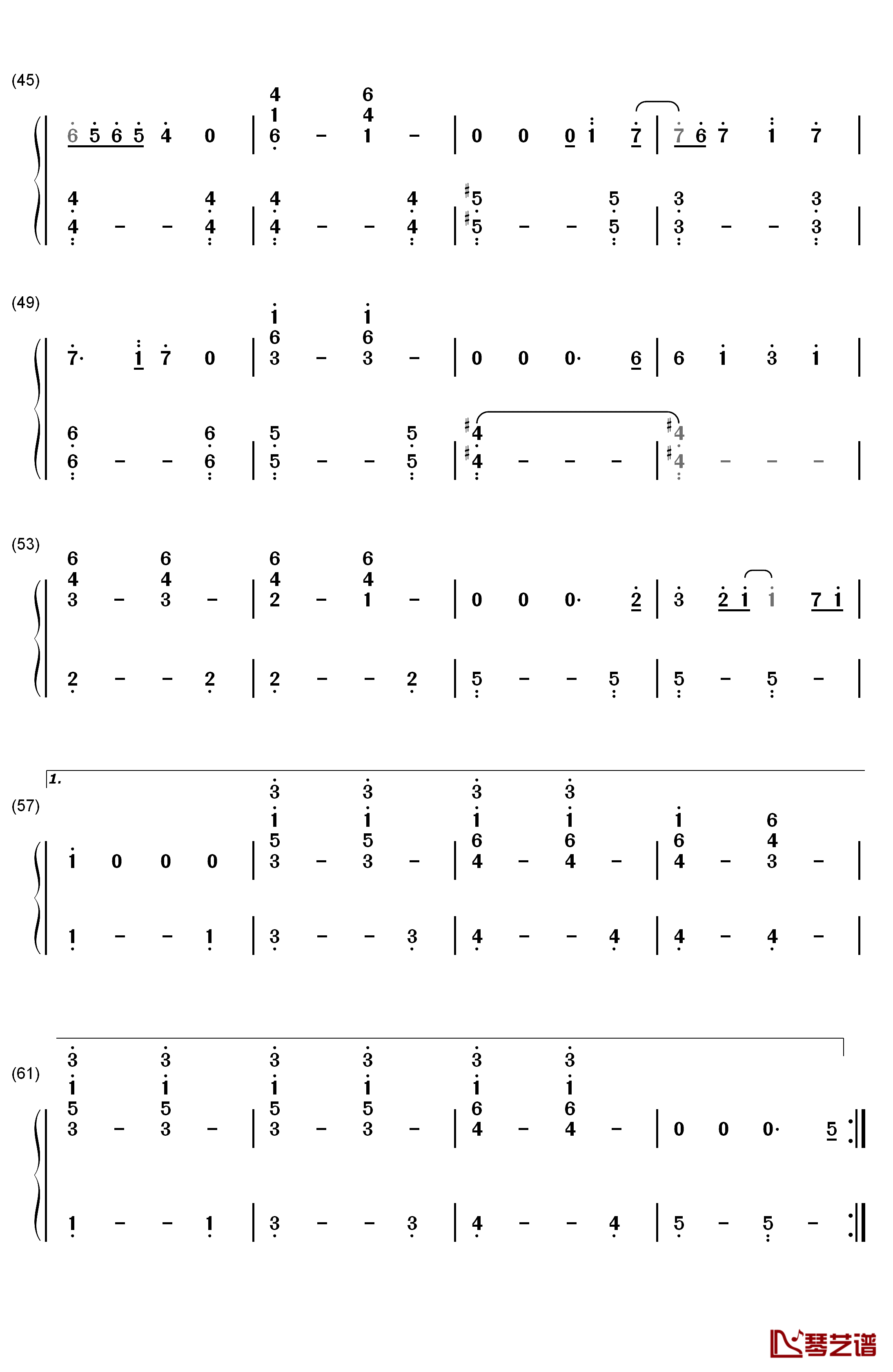 The Lady in Red钢琴简谱-数字双手-Chris de Burgh3