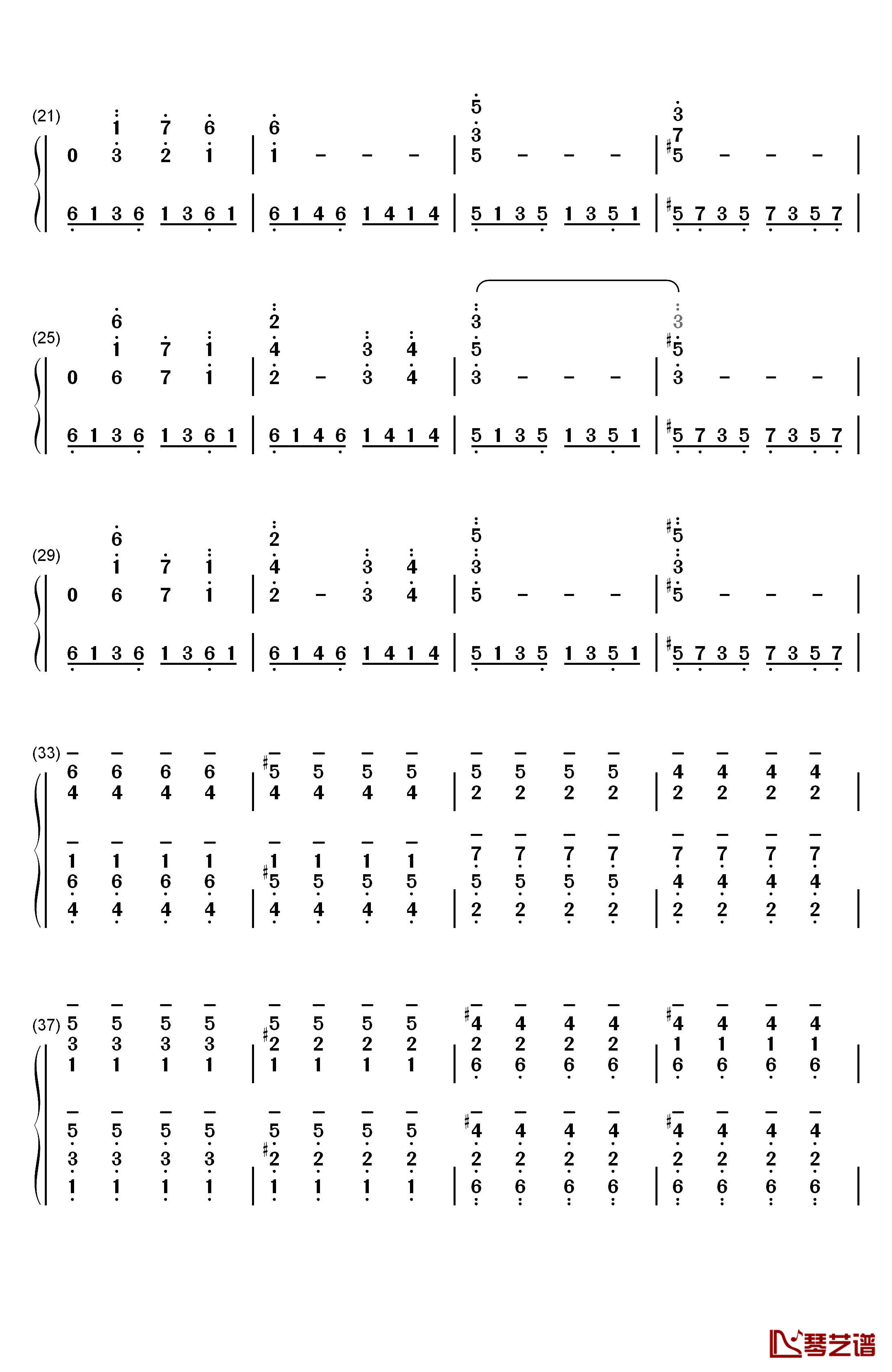 Truman Sleeps钢琴简谱-数字双手-Philip Glass2