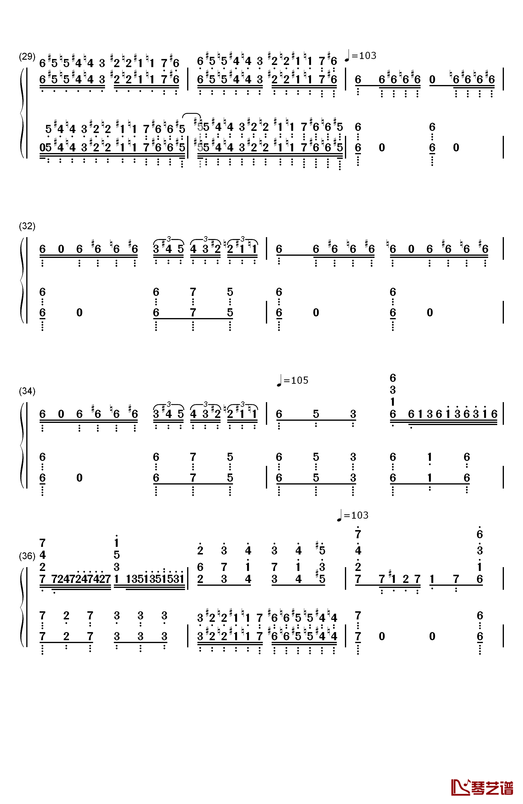 加勒比海盗主题曲钢琴简谱-数字双手-克劳斯·巴德尔特3