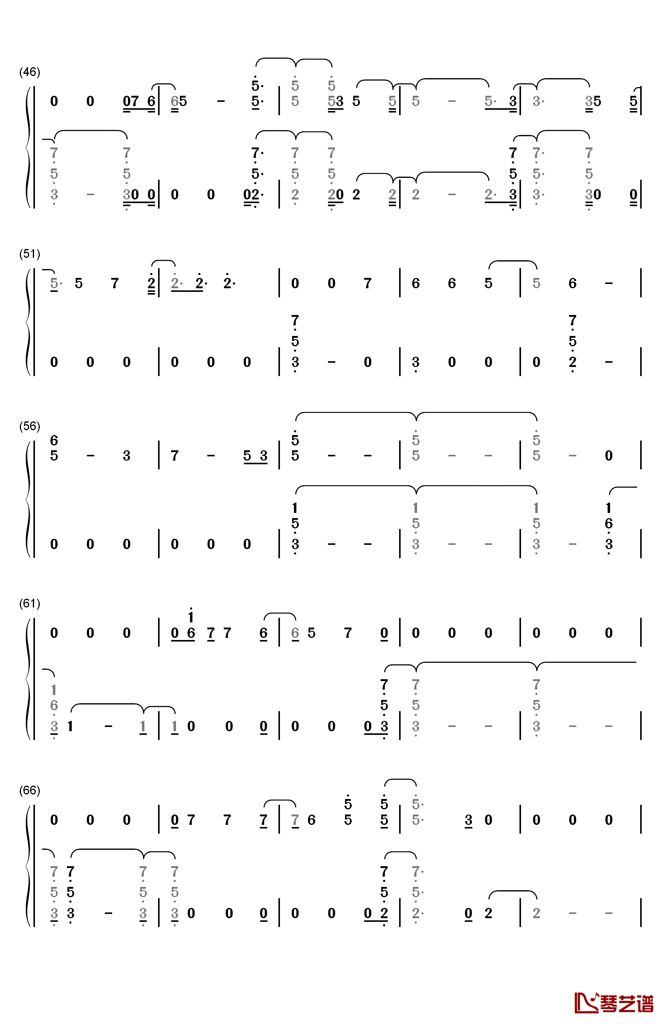 Look What I Found钢琴简谱-数字双手-Lady Gaga3