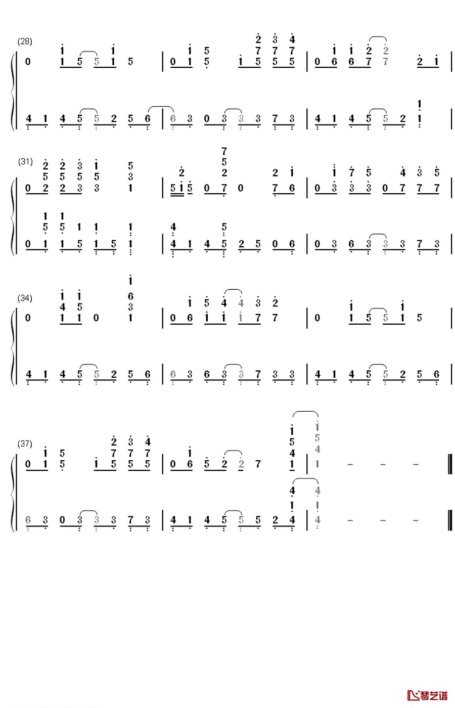 ebb and flow钢琴简谱-数字双手-Ray3