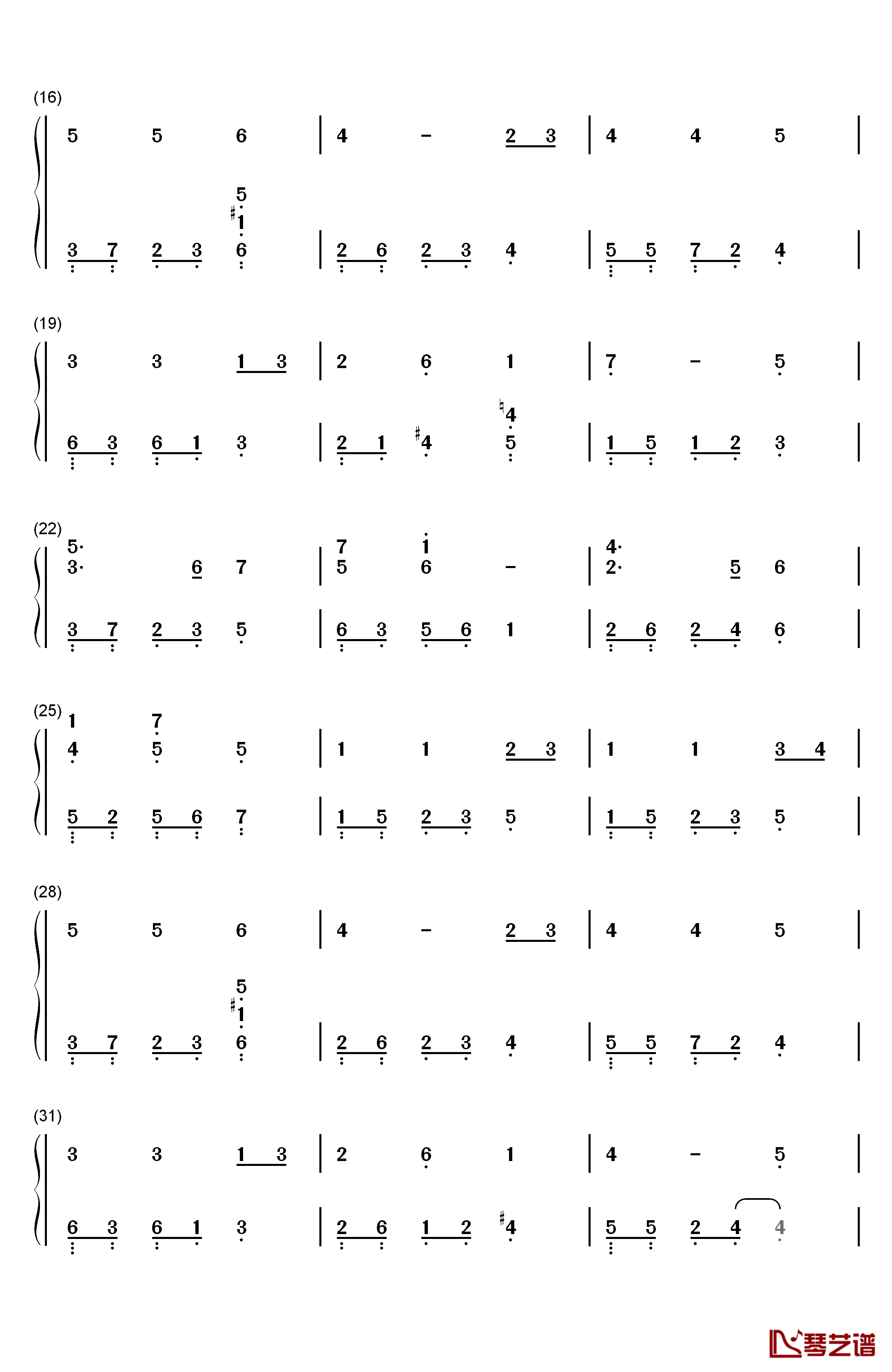 Away In A Manger钢琴简谱-数字双手-Susan Boyle  苏珊大妈2