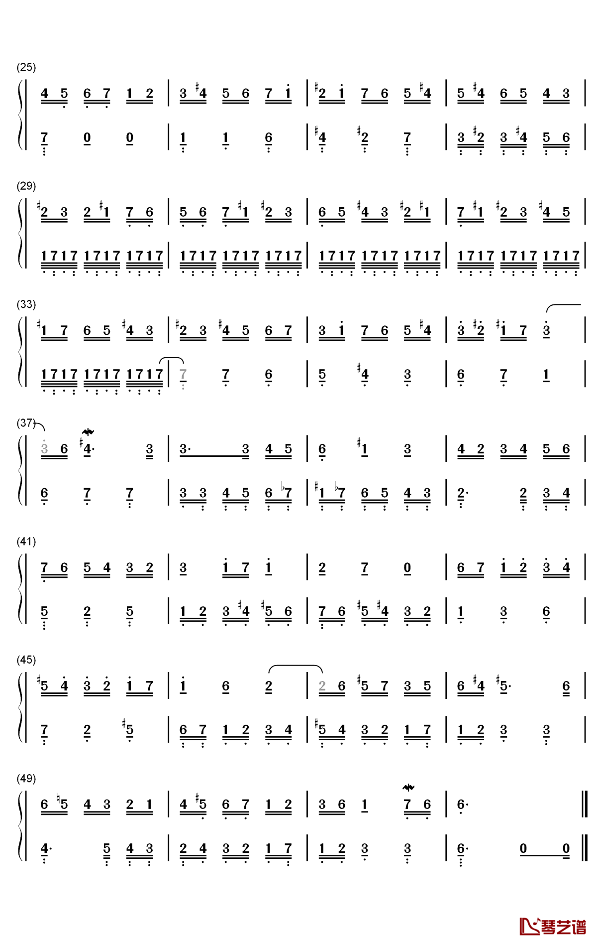 BWV775钢琴简谱-数字双手-巴赫2