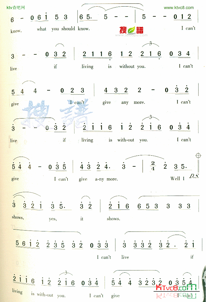 WithoutYou简谱1