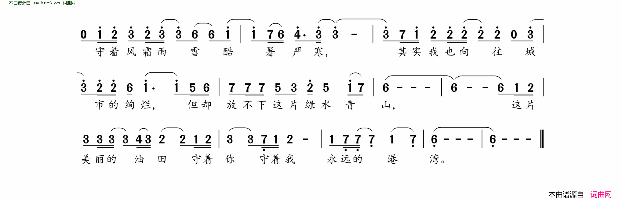 我在这里守了多少年简谱1