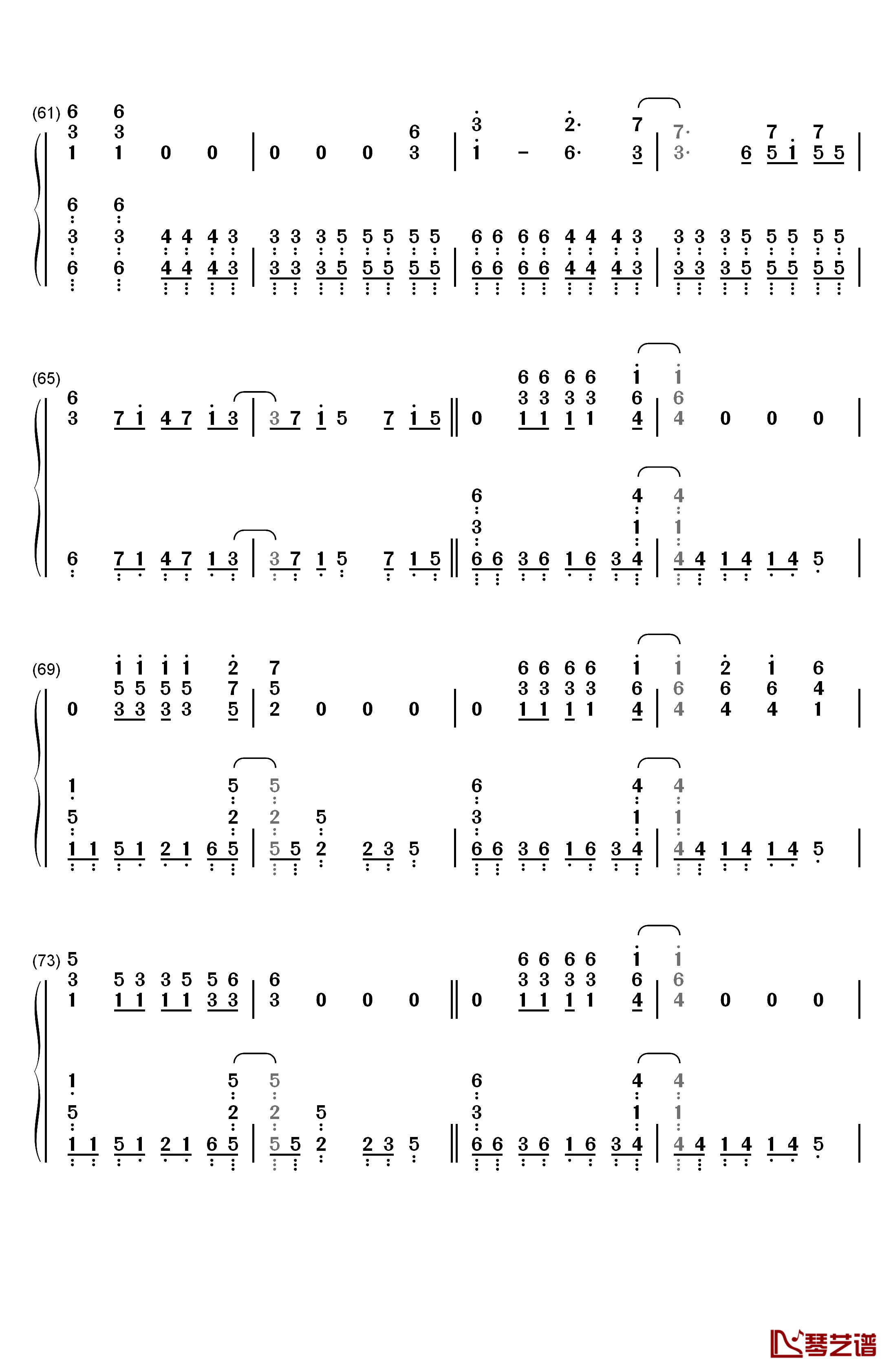 Square Hammer钢琴简谱-数字双手-Ghost4