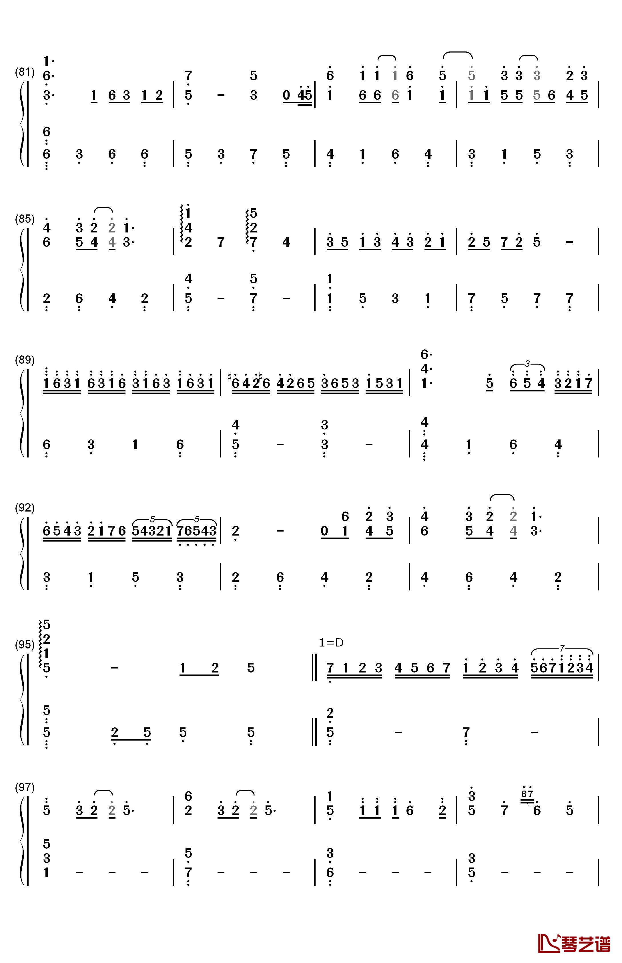 会有那么一天钢琴简谱-数字双手-Sak Wan Neung5