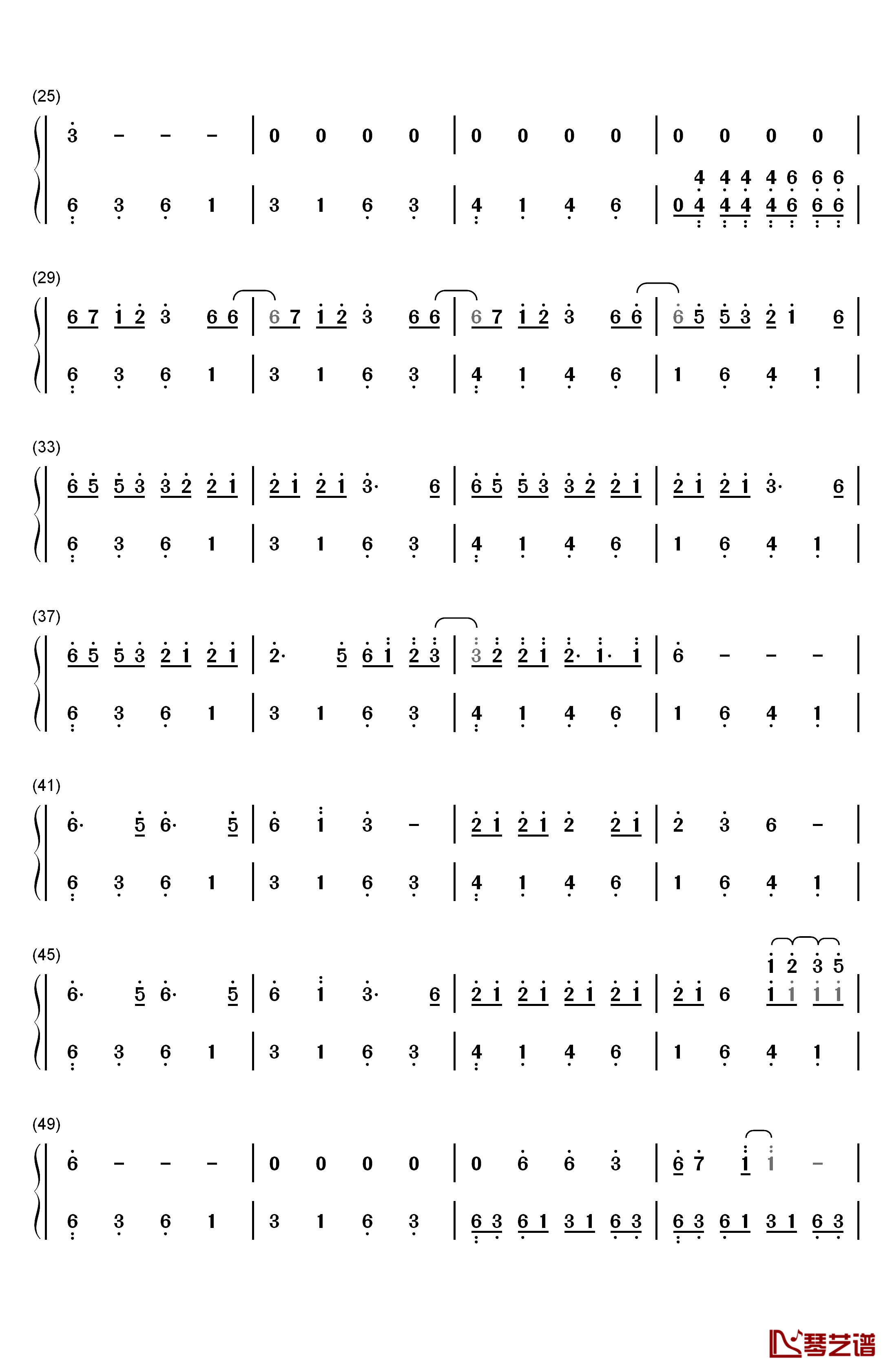 心疼你的过去钢琴简谱-数字双手-许嵩2