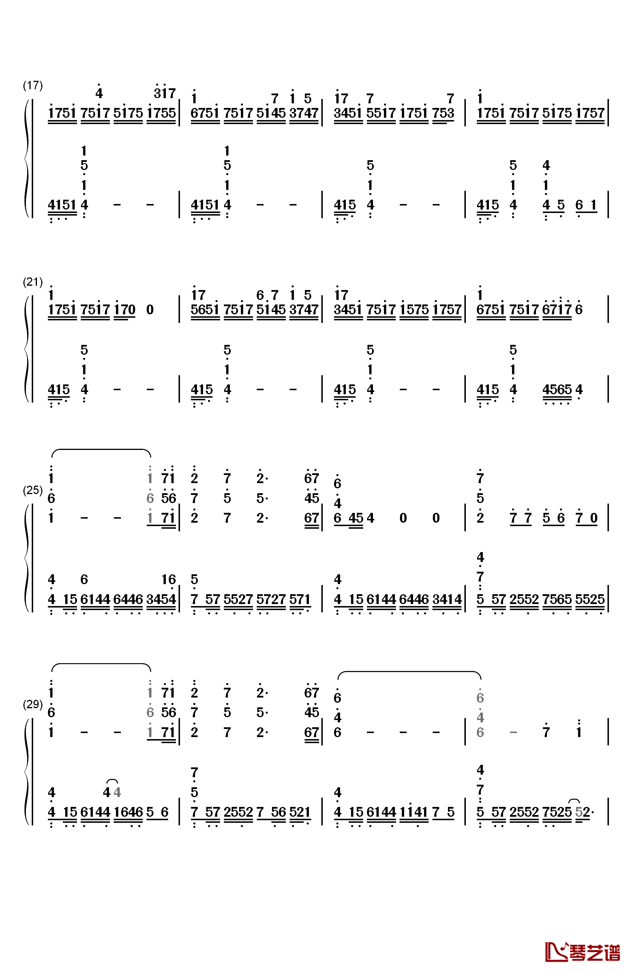 艾琳森林钢琴简谱-数字双手-CODASOUND Studio EIM2