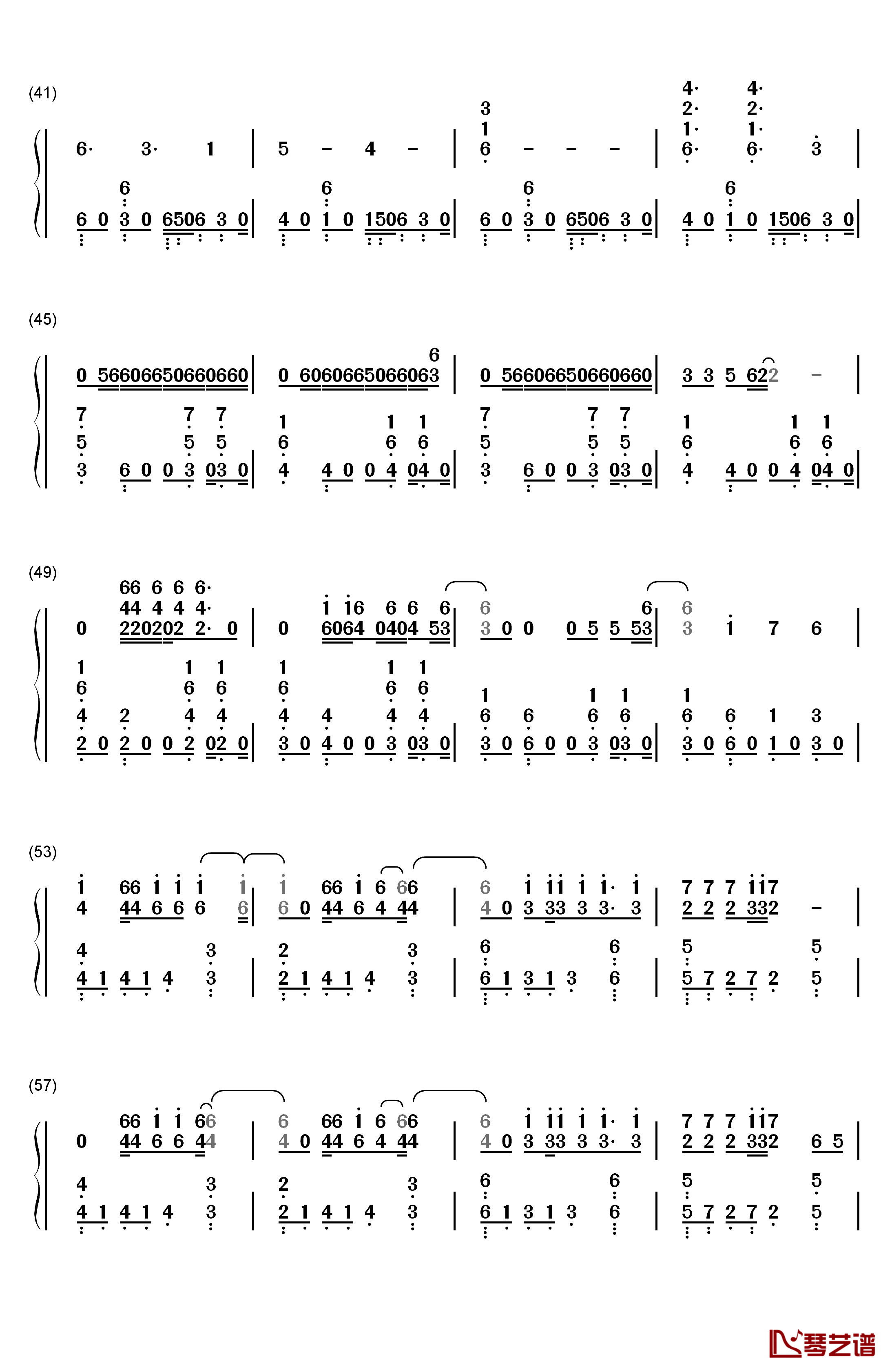 Dark Necessities钢琴简谱-数字双手-Red Hot Chili Peppers3