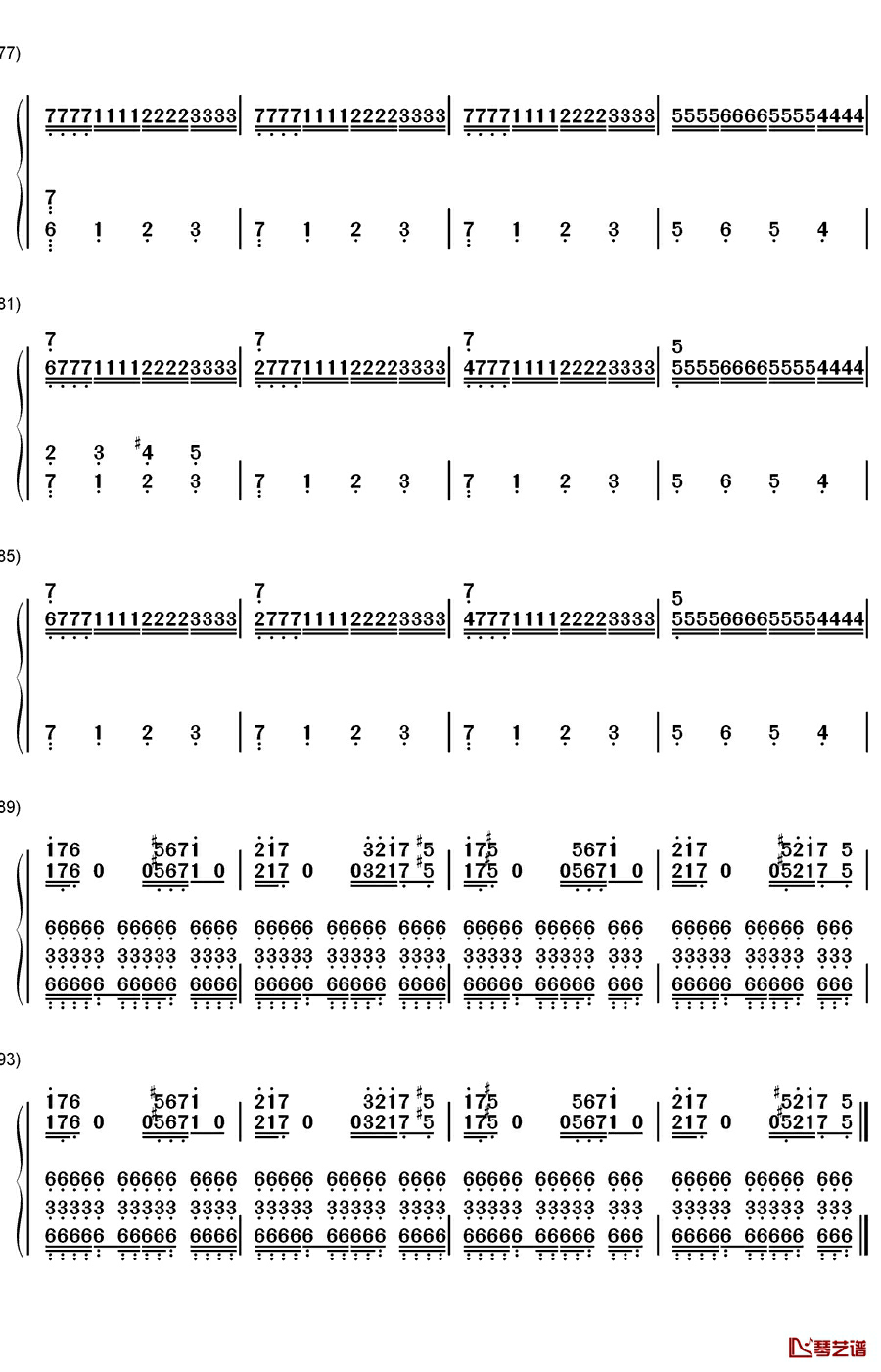 Mein Herz Brennt钢琴简谱-数字双手-Rammstein5