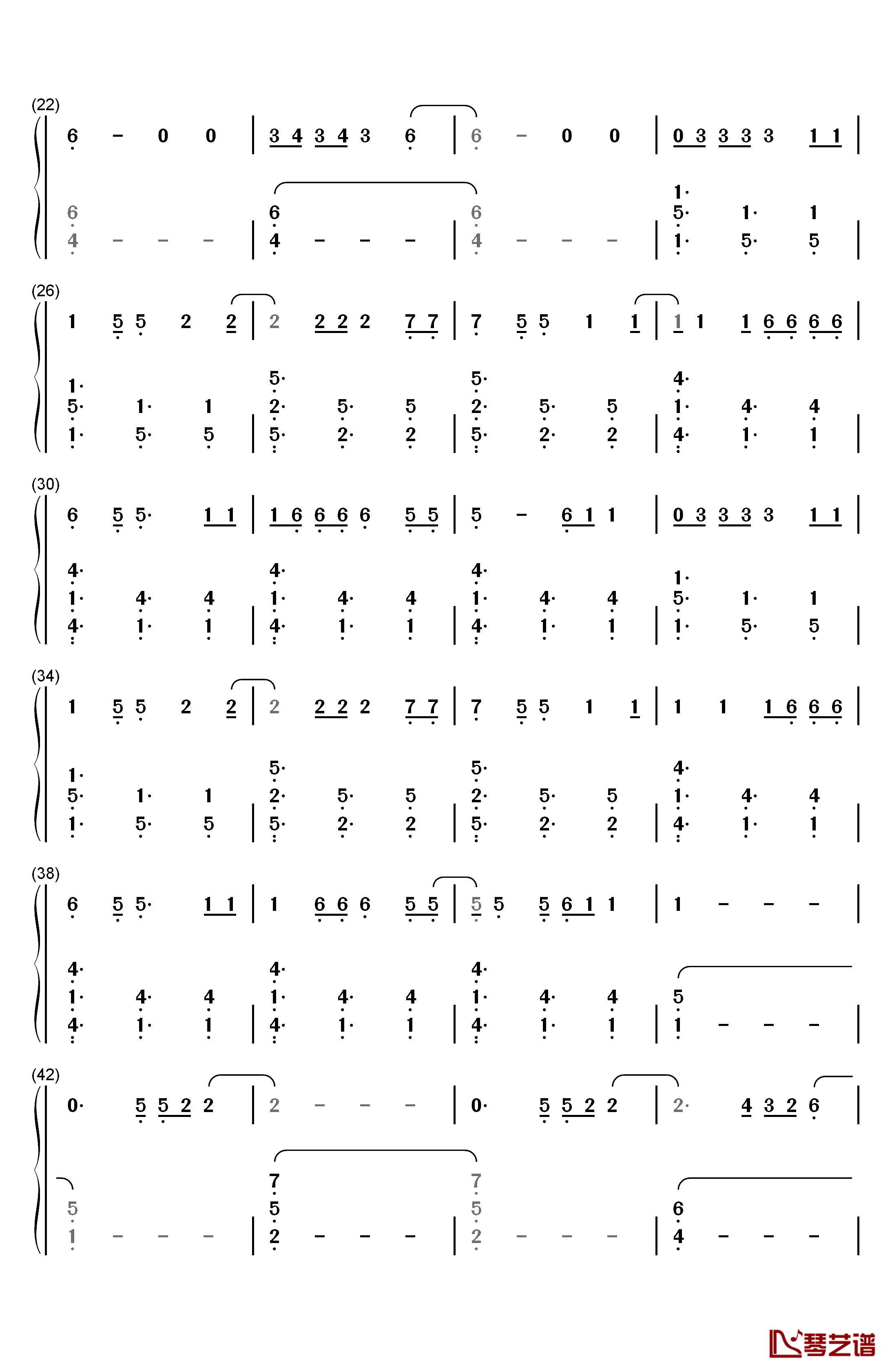 Infinity钢琴简谱-数字双手-One Direction2