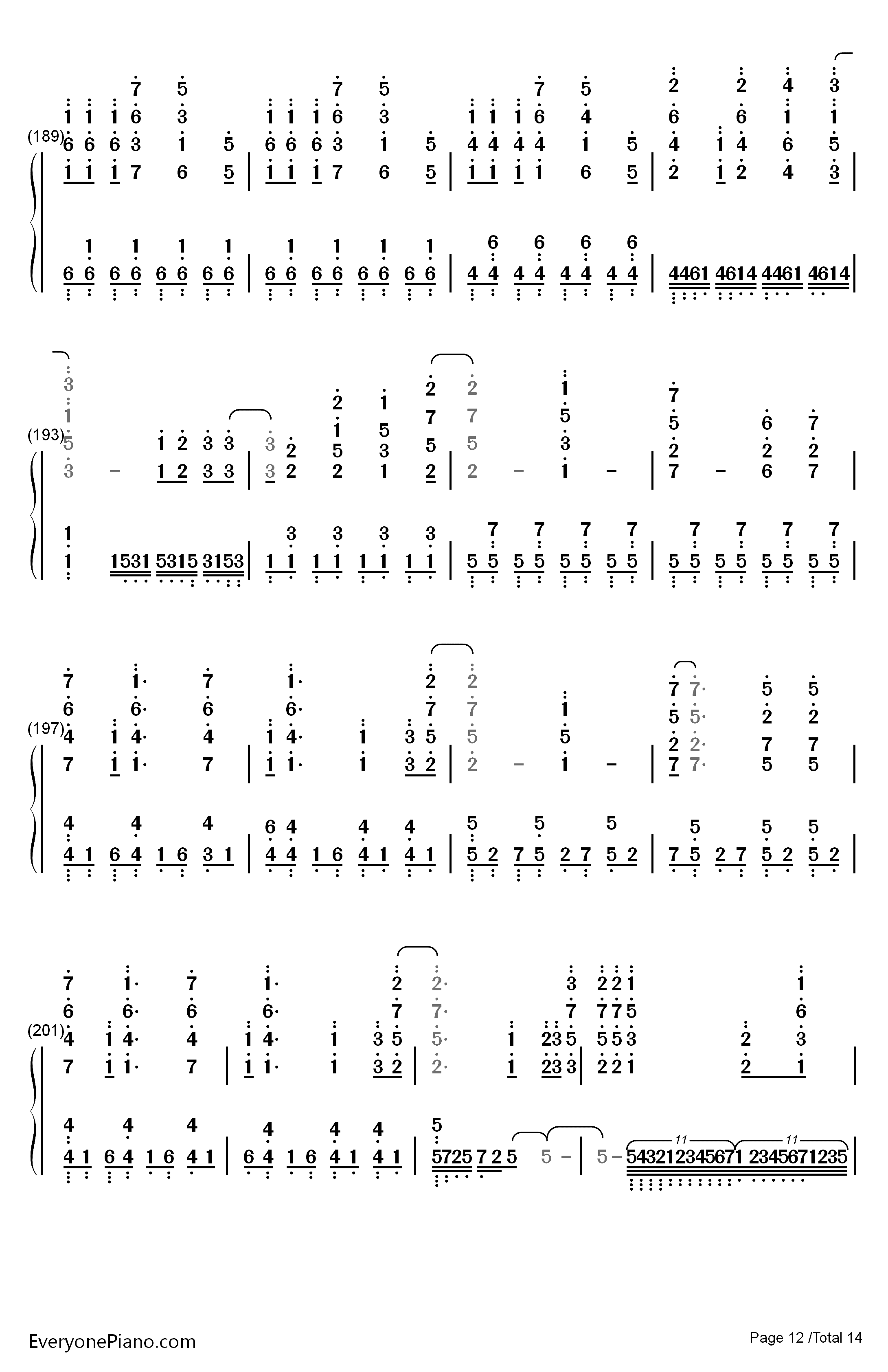 Neo钢琴简谱-数字双手-Roselia12