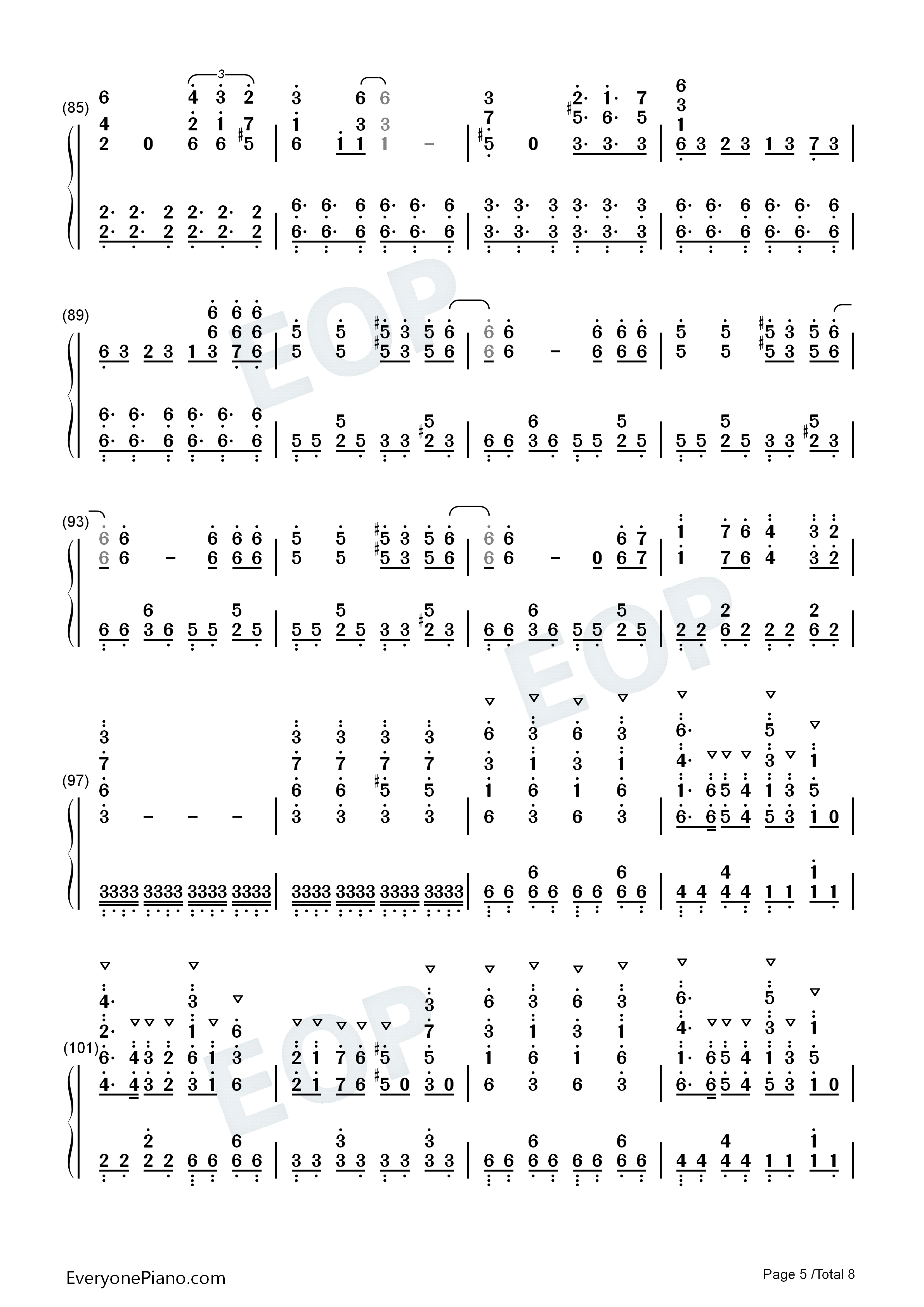 Moskau钢琴简谱-Dschinghis Khan演唱5