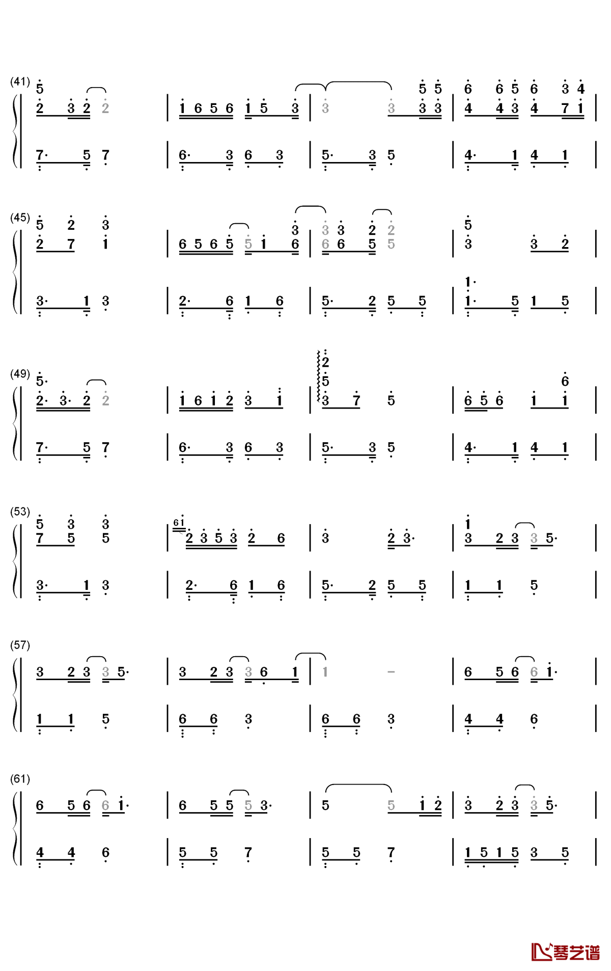 繁华唱遍钢琴简谱-数字双手-乐正绫3