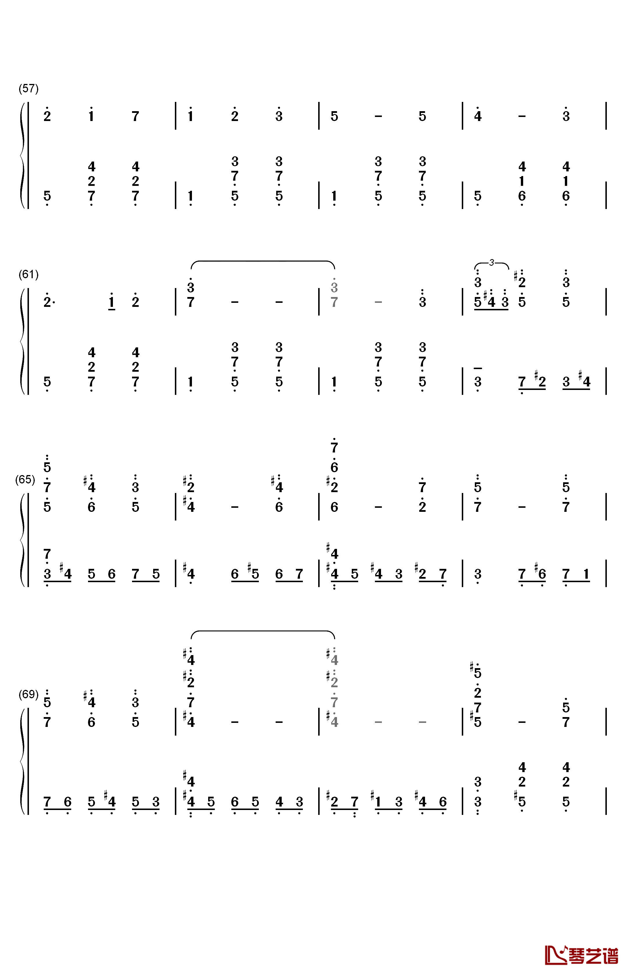 人生的旋转木马钢琴简谱-数字双手-久石让4