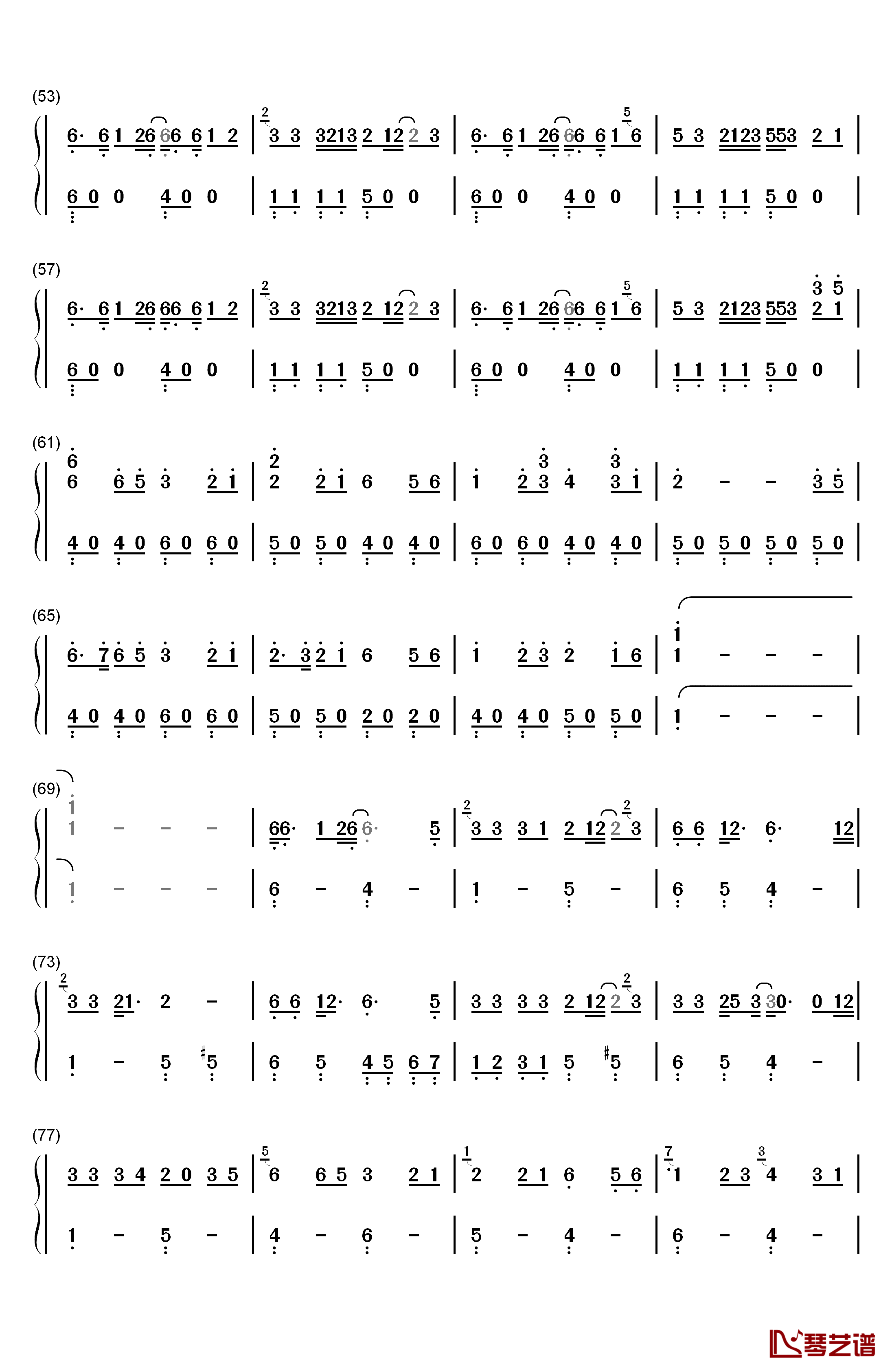 Monody钢琴简谱-数字双手-TheFatRat Laura Brehm3