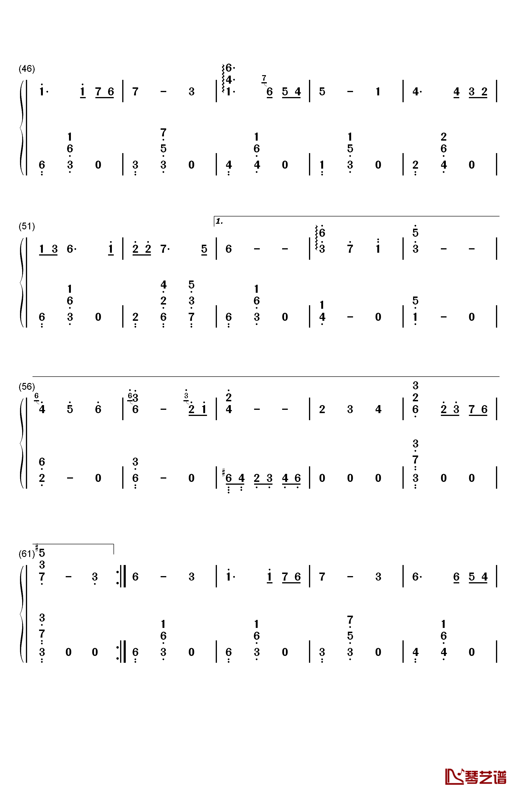 别了夏天钢琴简谱-数字双手-手嶌葵3