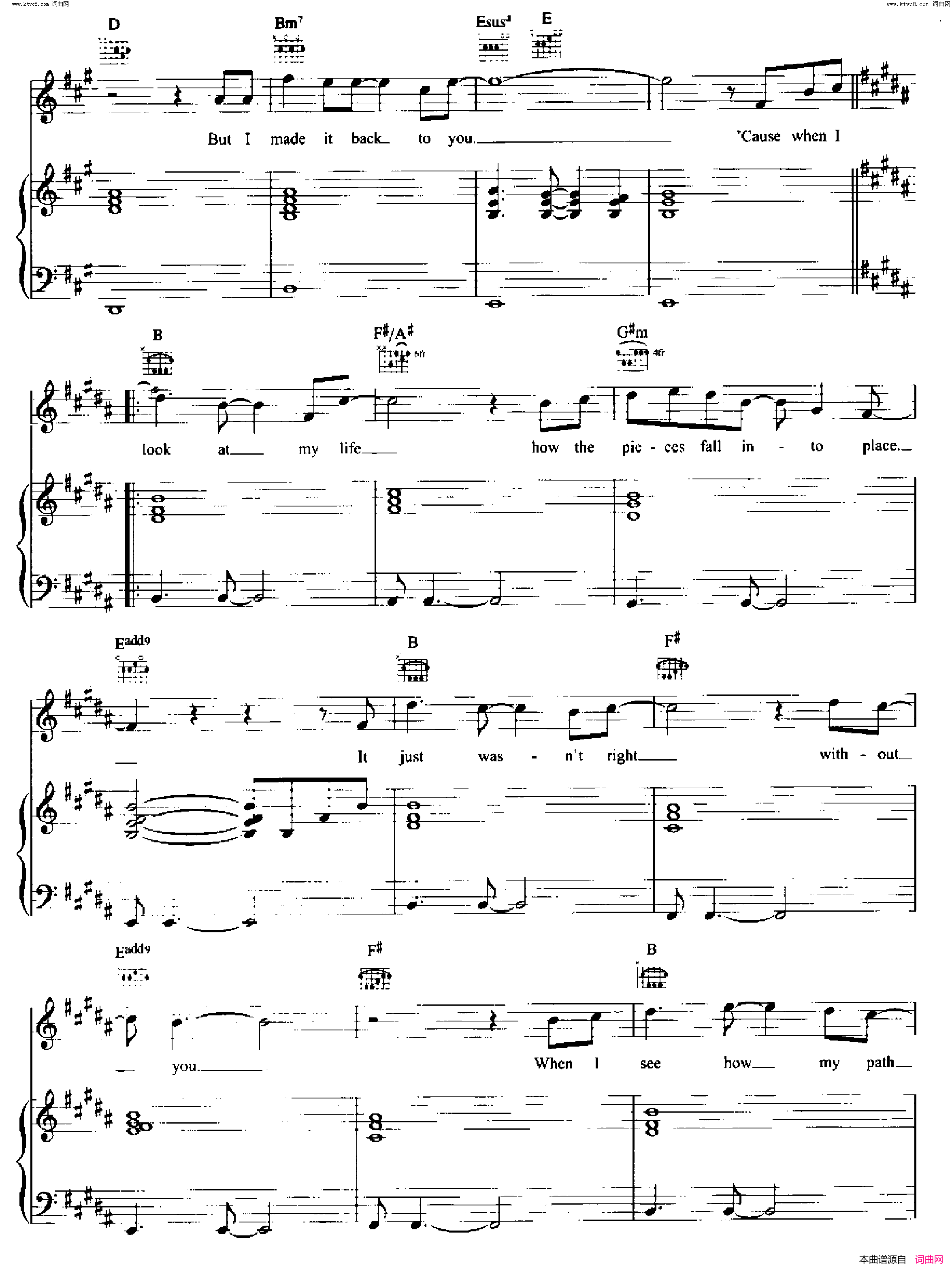 Written In The Stars歌曲 人声吉他钢琴谱简谱1