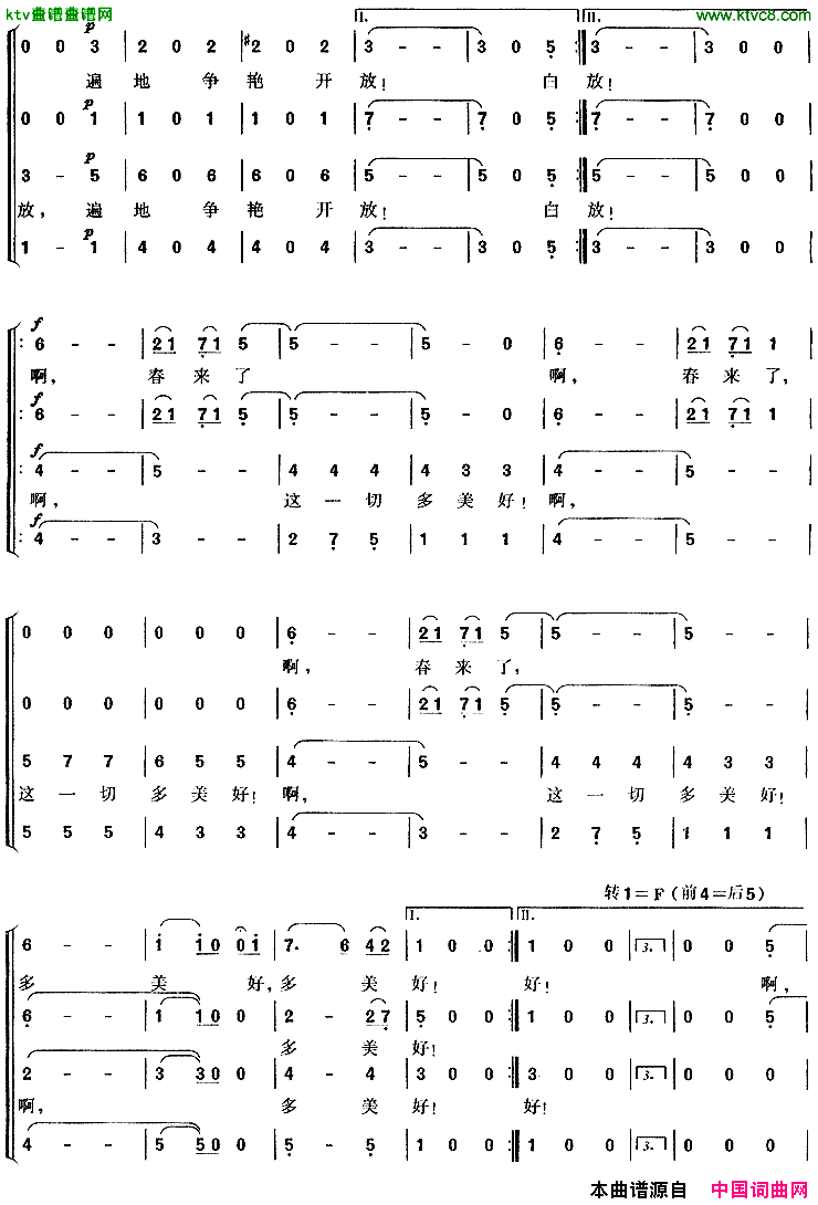 蓝色的多瑙河[奥]简谱1